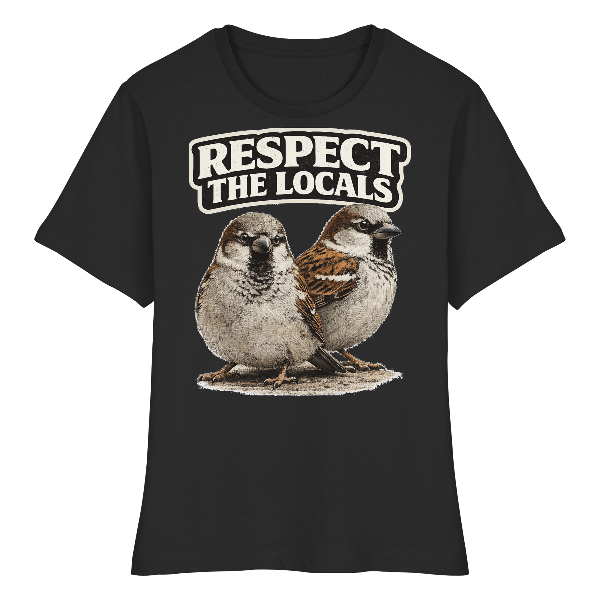 RESPECT THE LOCALS Naturschutz Geschenk - Fitted Ladies Organic Shirt