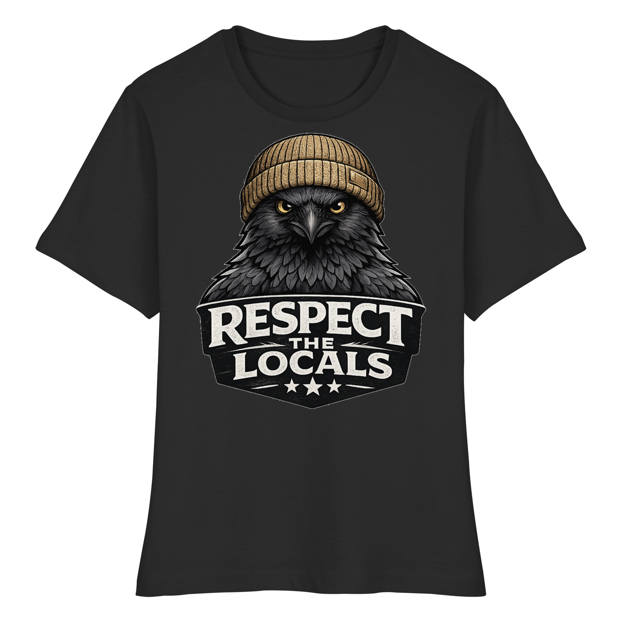 RESPECT THE LOCALS Naturschutz Geschenk - Fitted Ladies Organic Shirt