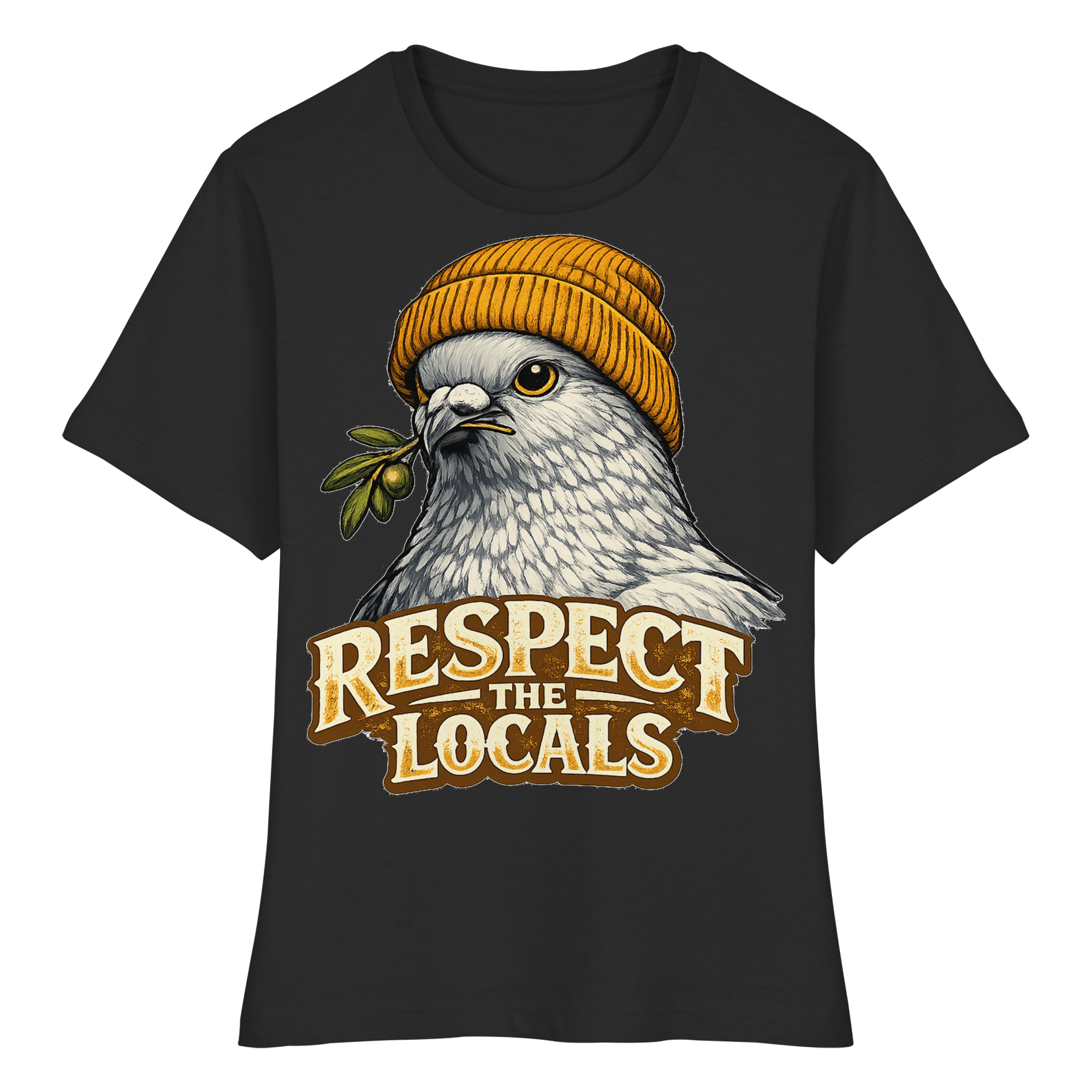 RESPECT THE LOCALS Naturschutz Tierschutz Geschenk - Fitted Ladies Organic Shirt