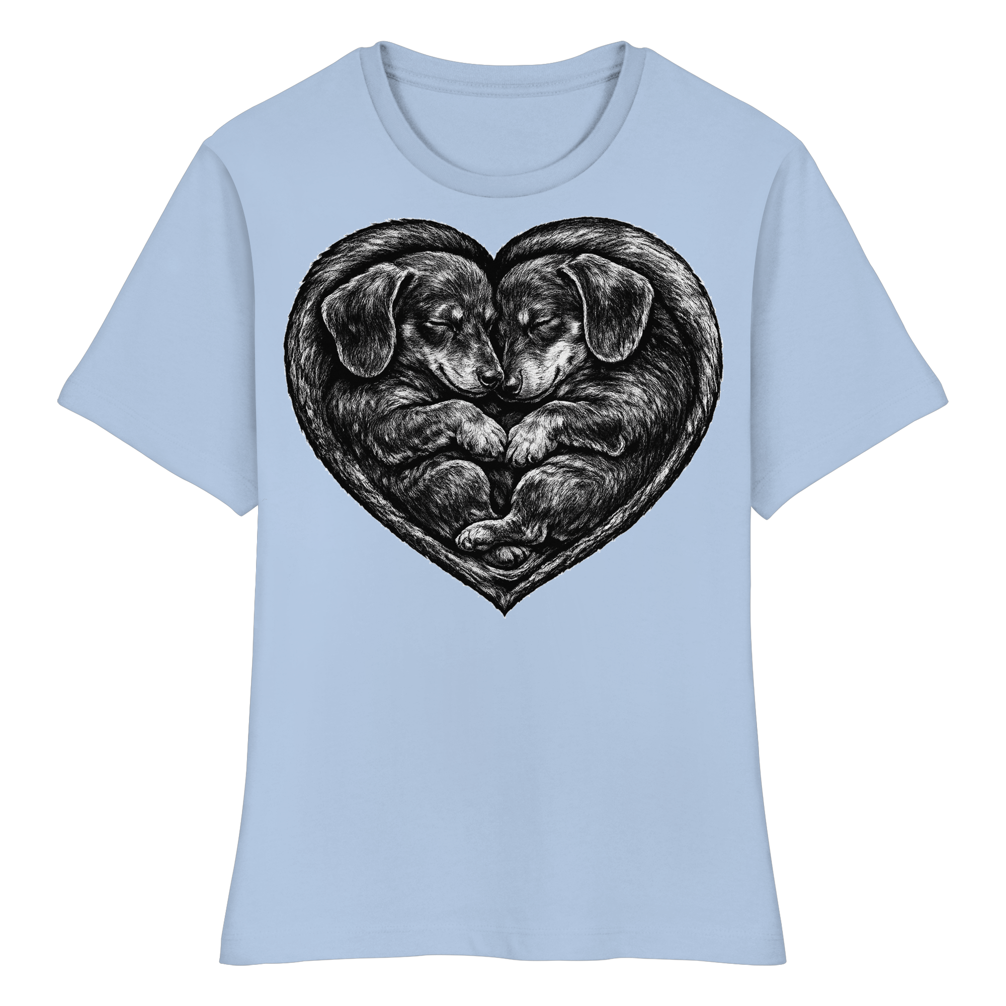 Dackel Dachshund Liebe Hund  - Fitted Ladies Organic Shirt