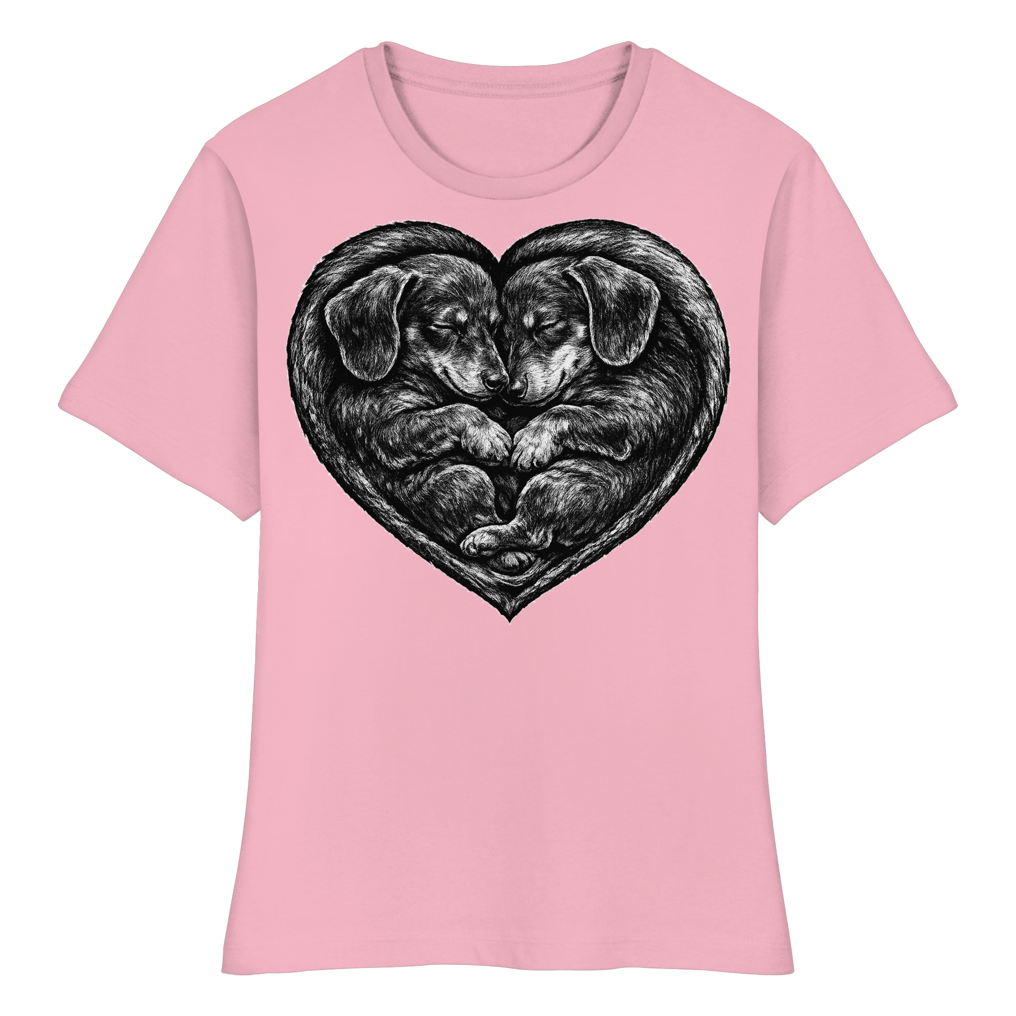 Dackel Dachshund Liebe Hund  - Fitted Ladies Organic Shirt