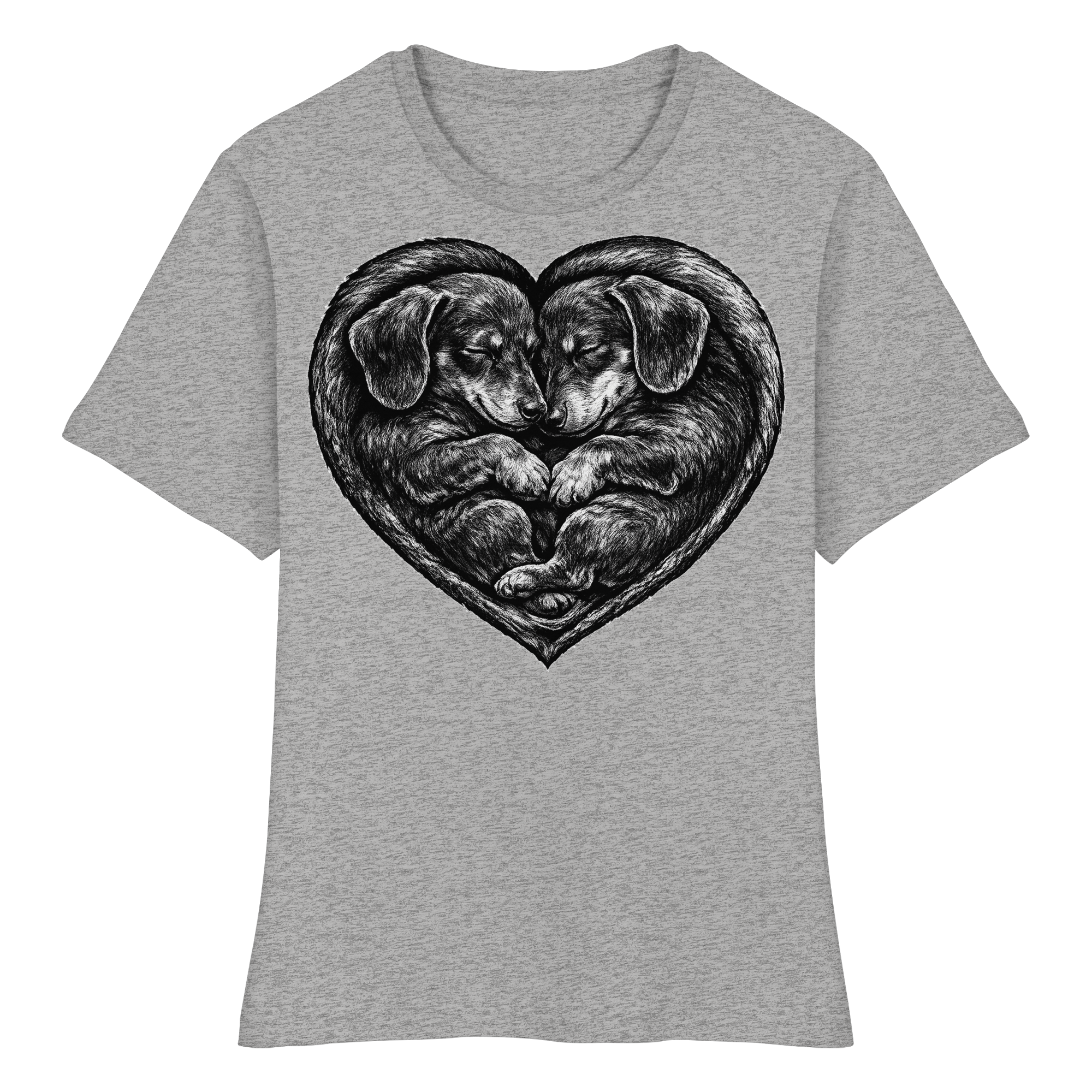 Dackel Dachshund Liebe Hund  - Fitted Ladies Organic Shirt