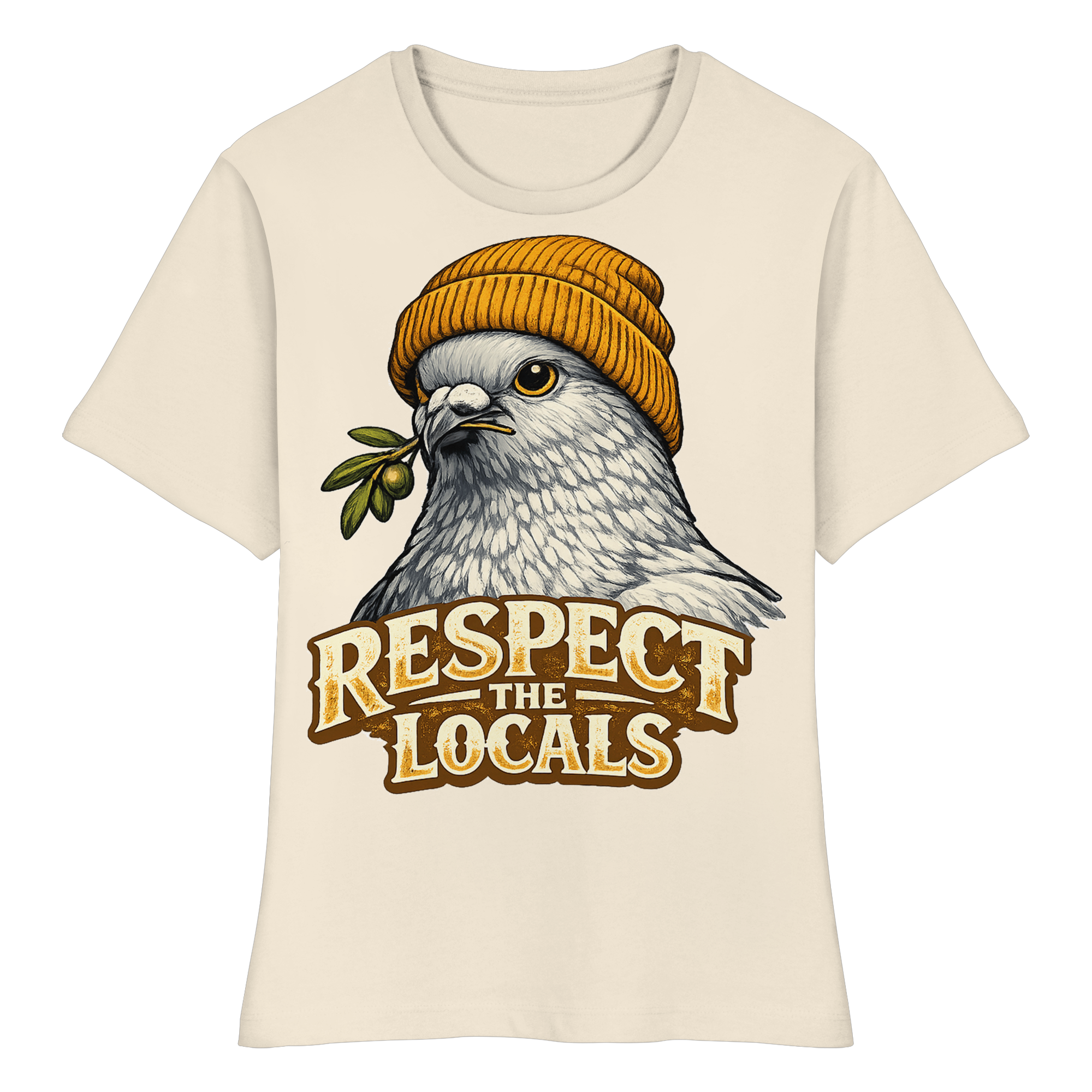 RESPECT THE LOCALS Naturschutz Tierschutz Geschenk - Fitted Ladies Organic Shirt