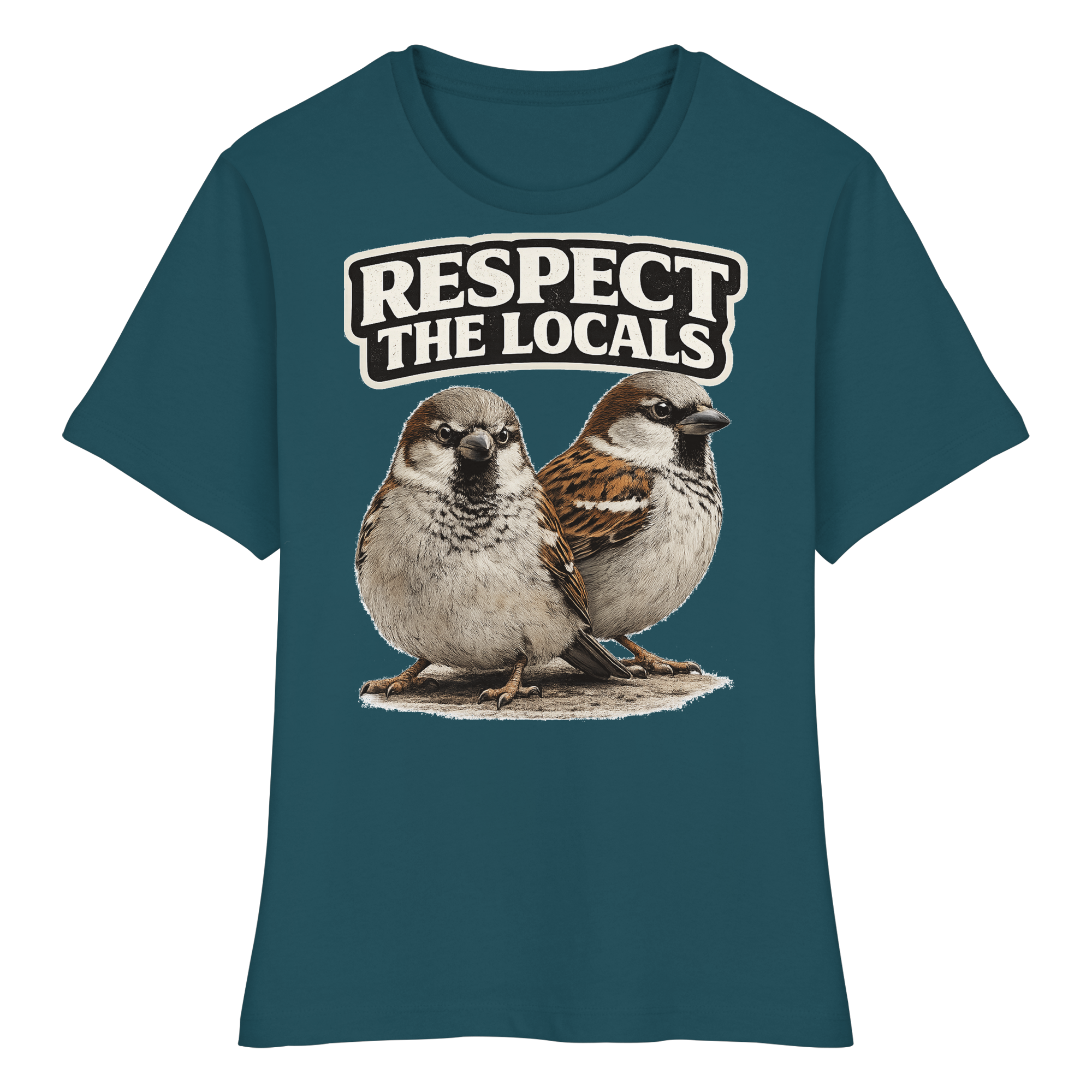 RESPECT THE LOCALS Naturschutz Geschenk - Fitted Ladies Organic Shirt