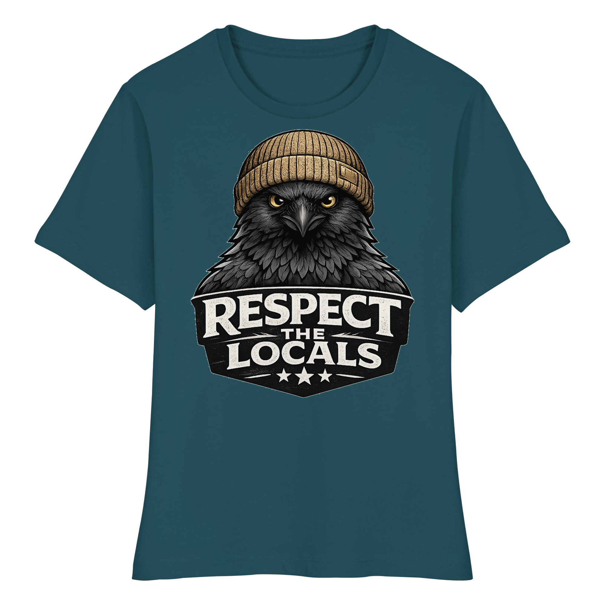 RESPECT THE LOCALS Naturschutz Geschenk - Fitted Ladies Organic Shirt