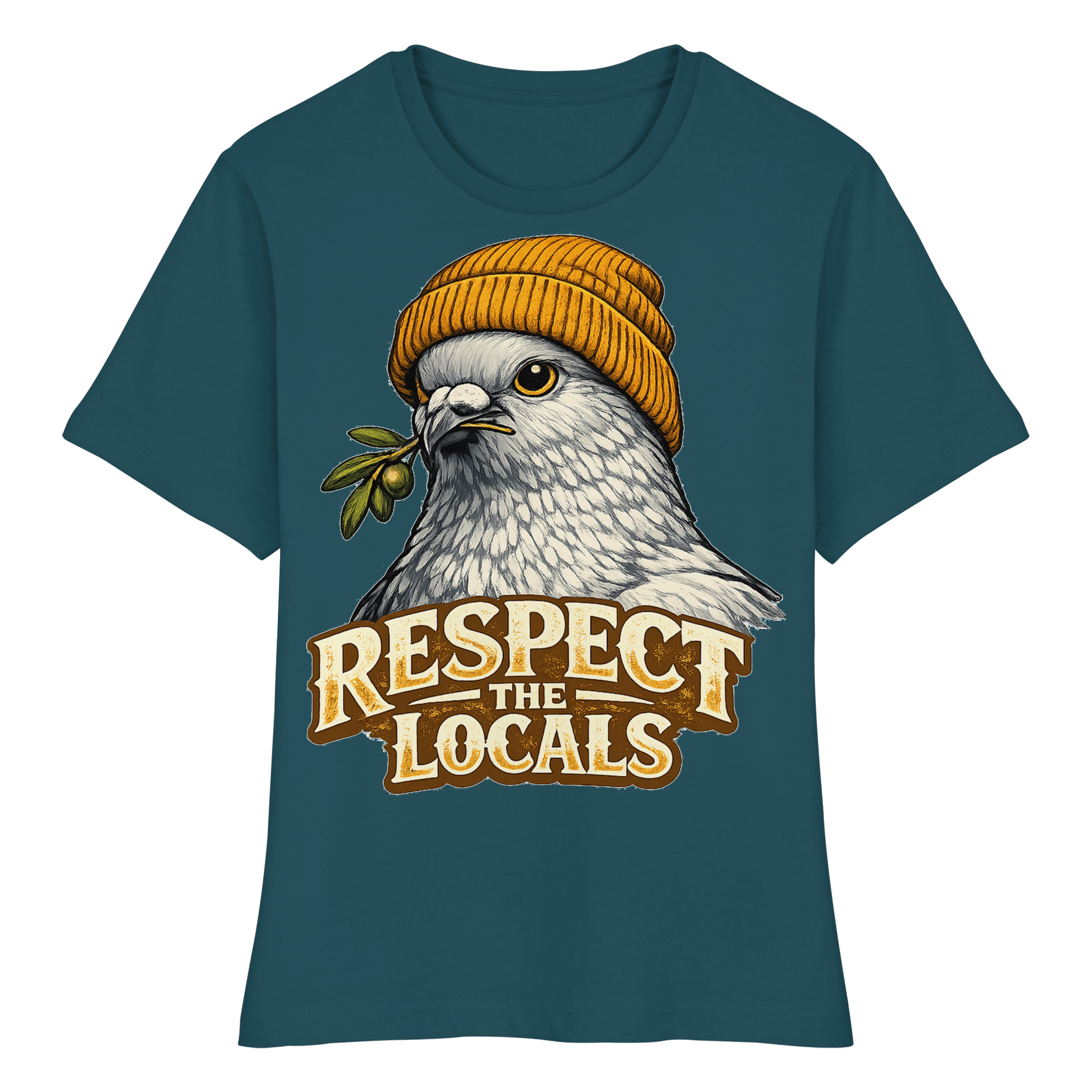 RESPECT THE LOCALS Naturschutz Tierschutz Geschenk - Fitted Ladies Organic Shirt
