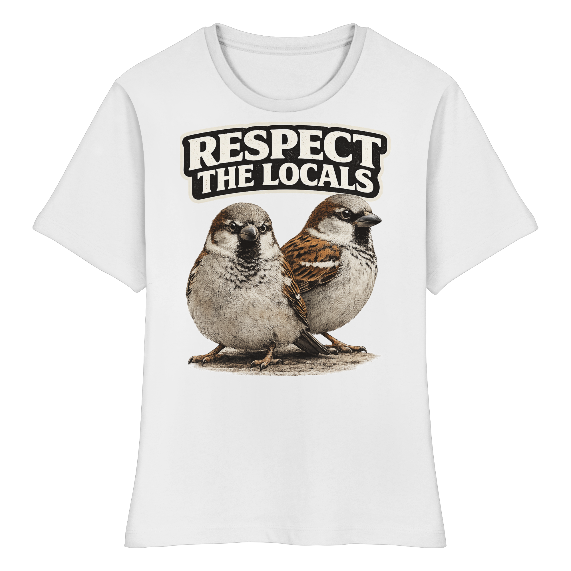 RESPECT THE LOCALS Naturschutz Geschenk - Fitted Ladies Organic Shirt