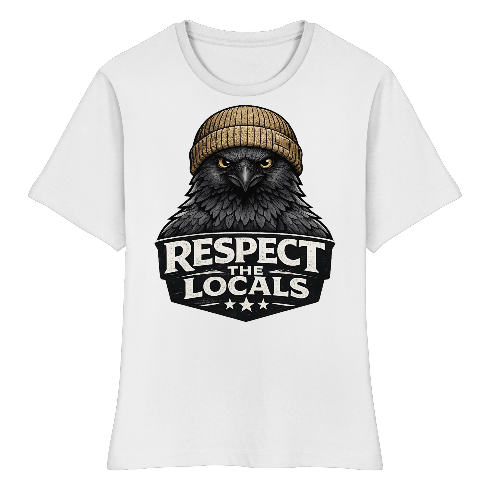 RESPECT THE LOCALS Naturschutz Geschenk - Fitted Ladies Organic Shirt