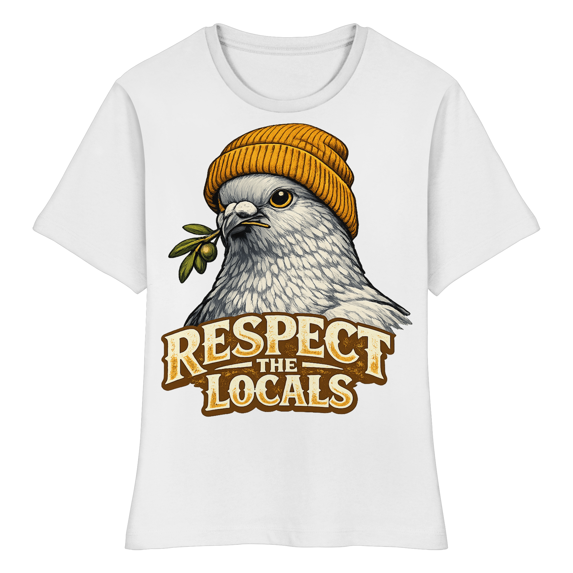 RESPECT THE LOCALS Naturschutz Tierschutz Geschenk - Fitted Ladies Organic Shirt