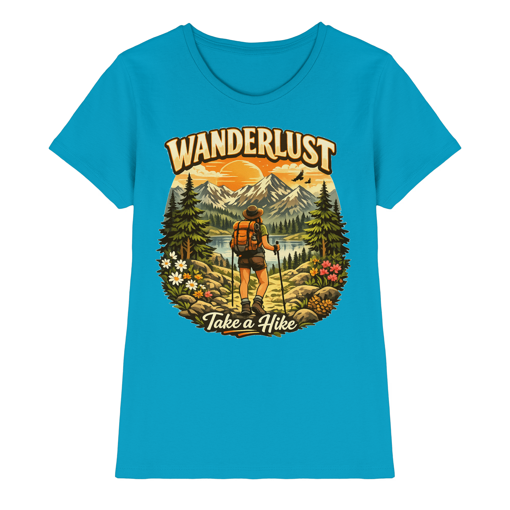 Wanderlust Wandern Outdoor Geschenk - Damen Premium Shirt