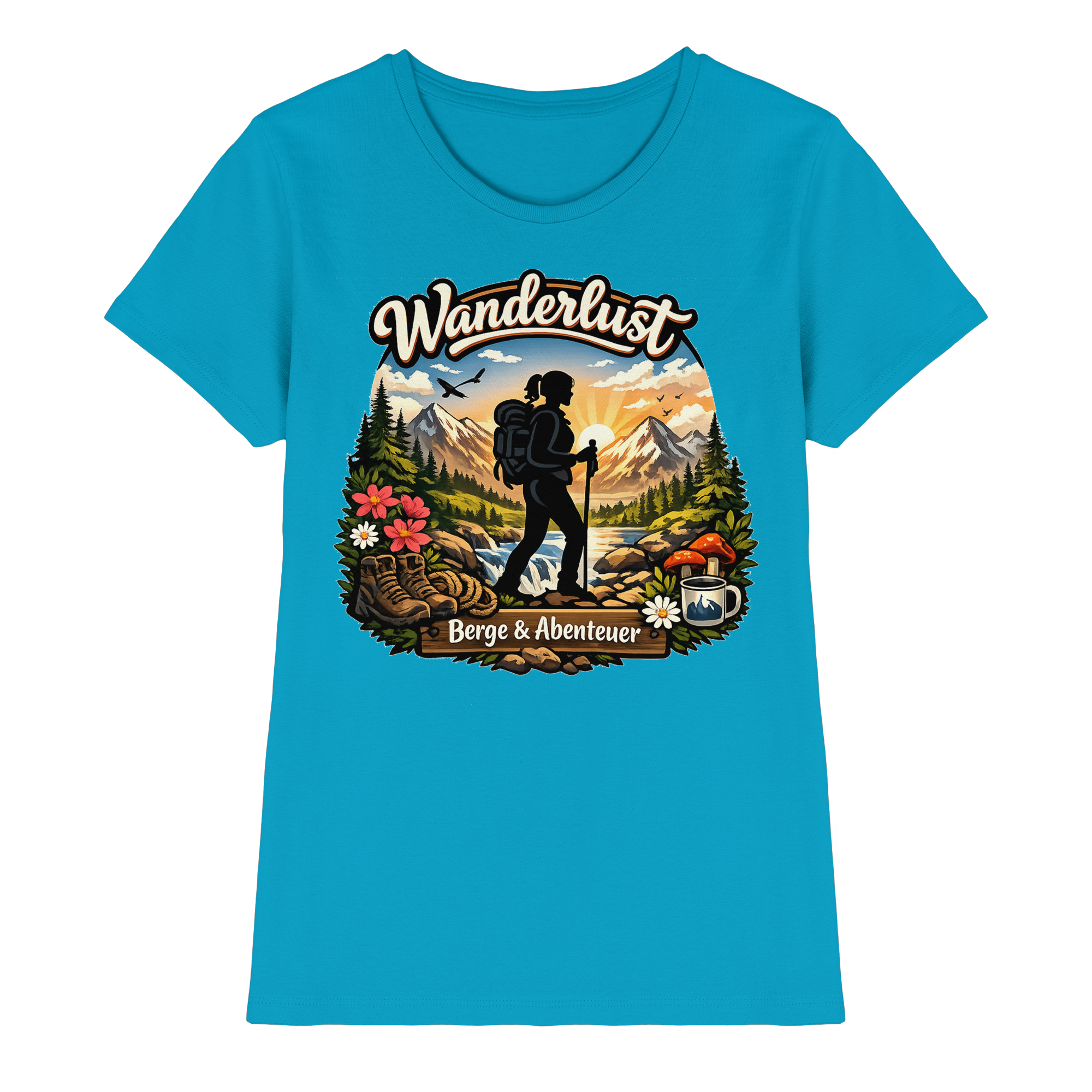 Wanderlust Wandern Outdoor Geschenk - Damen Premium Shirt