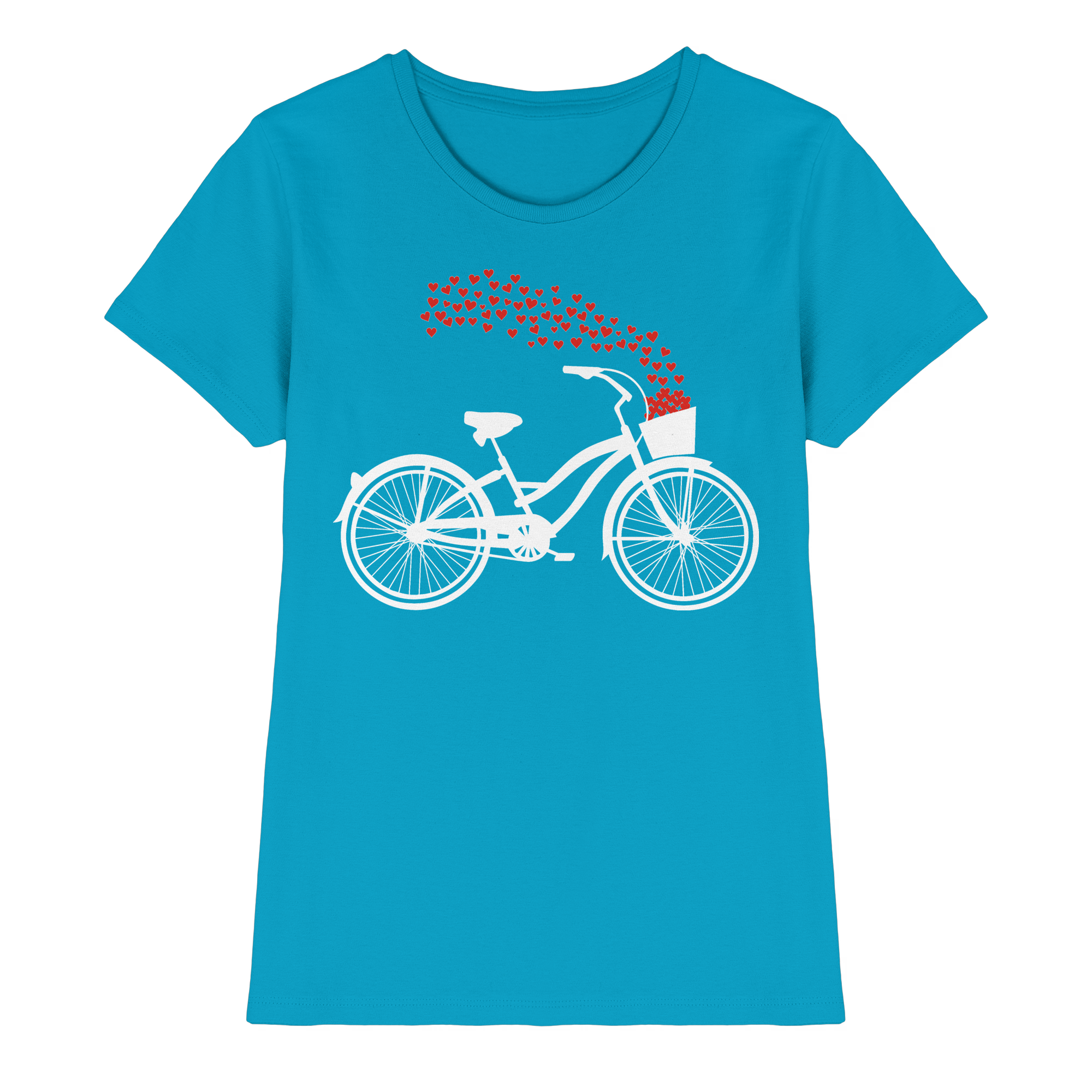Fahrrad Herzen  - Frauen Premium Shirt