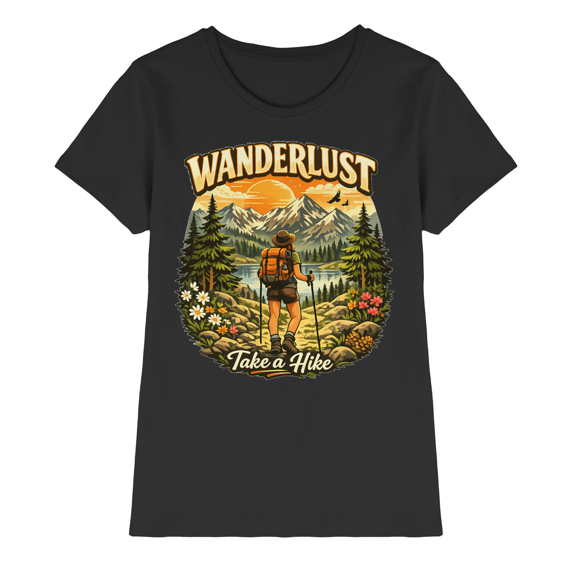 Wanderlust Wandern Outdoor Geschenk - Damen Premium Shirt