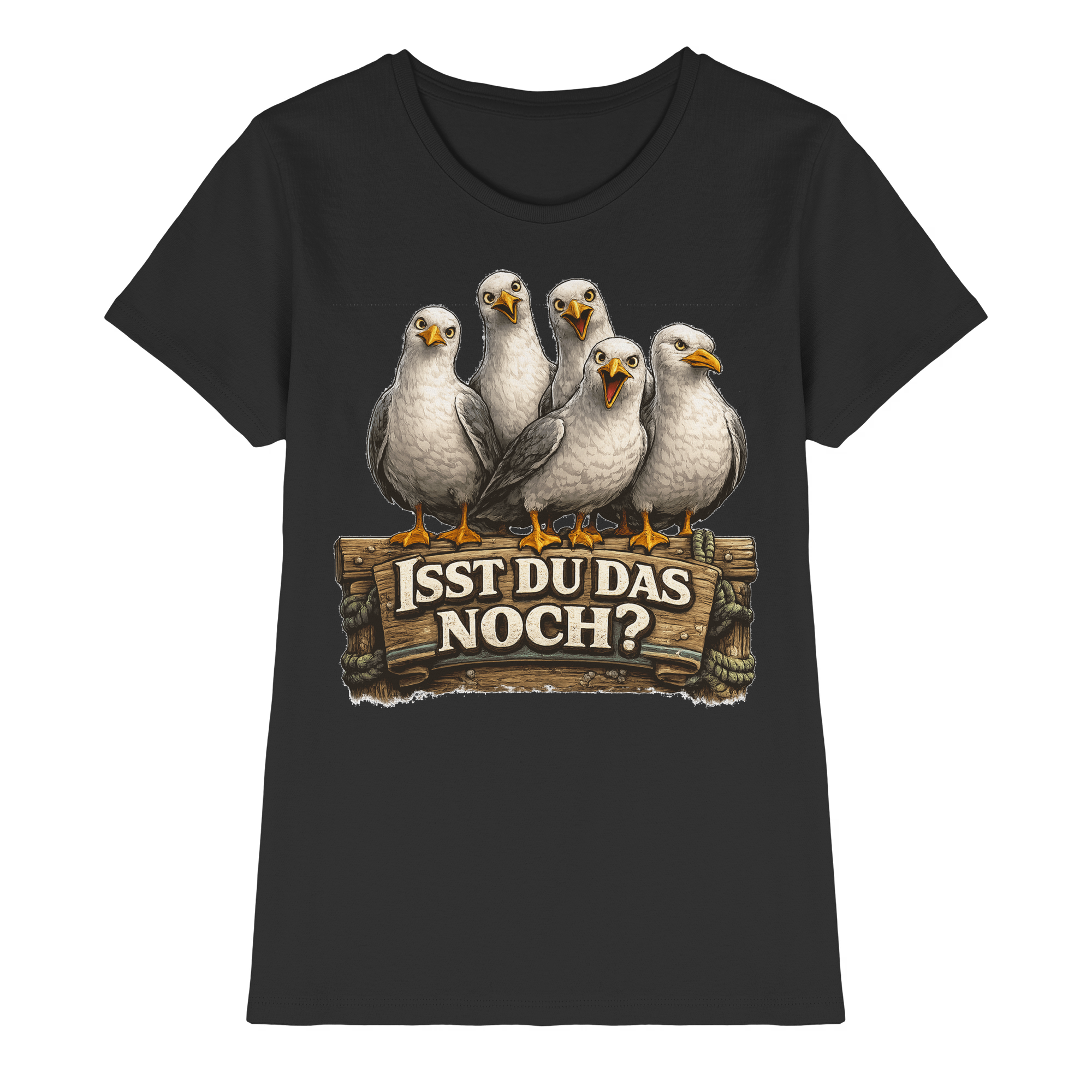 ISST DU DAS NOCH? Lustige Sprüche Möven Küste Meer Ostsee - Damen Premium Shirt