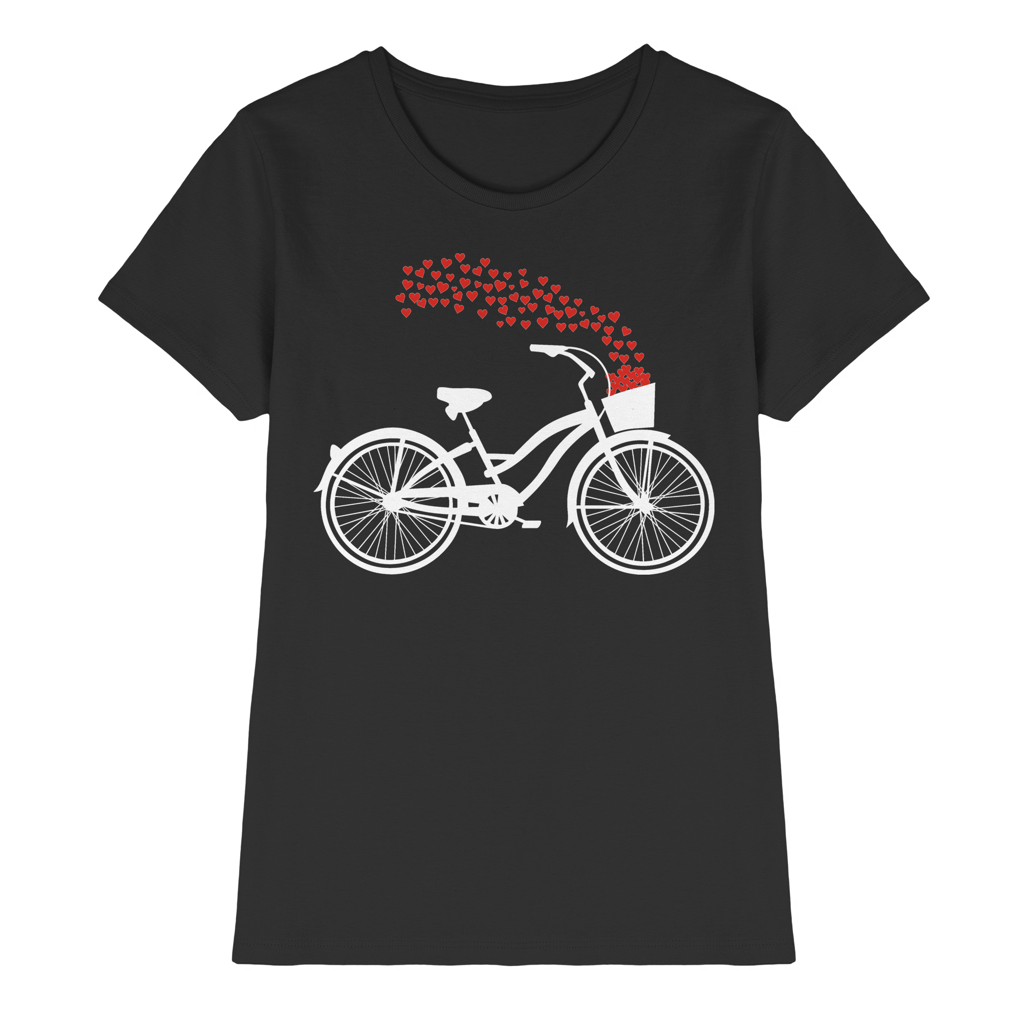 Fahrrad Herzen  - Frauen Premium Shirt
