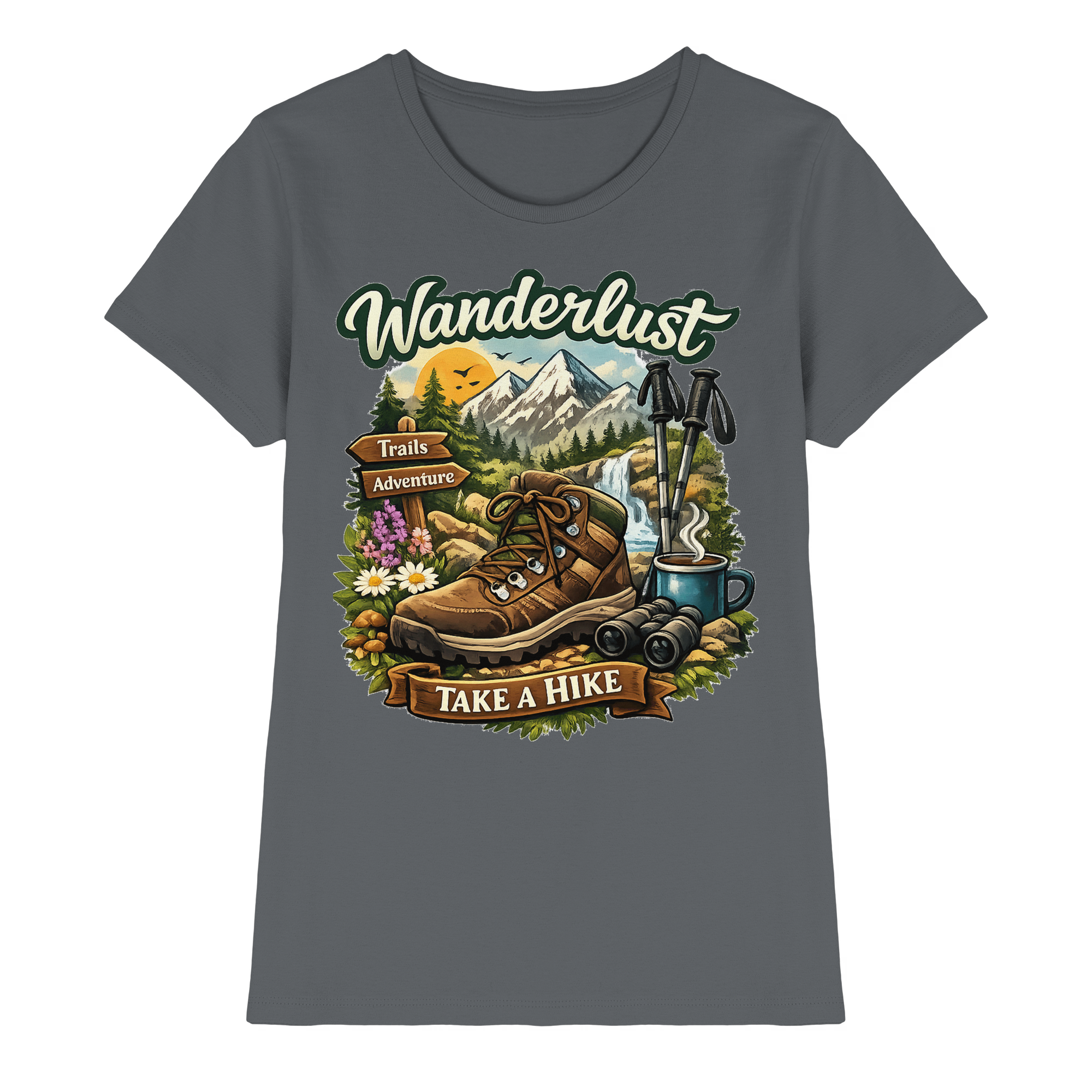 Wanderlust Wandern Outdoor Geschenk - Damen Premium Shirt
