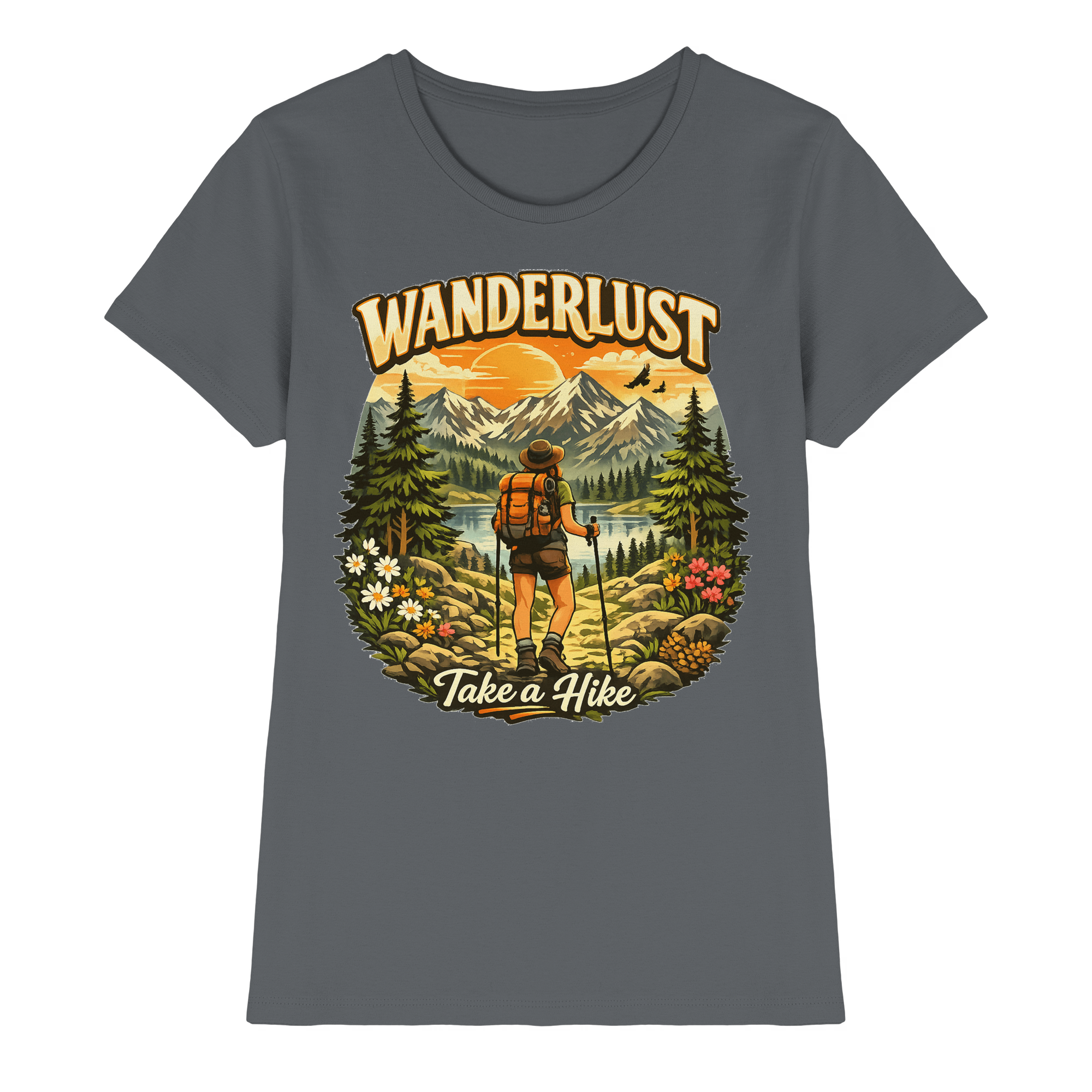 Wanderlust Wandern Outdoor Geschenk - Damen Premium Shirt