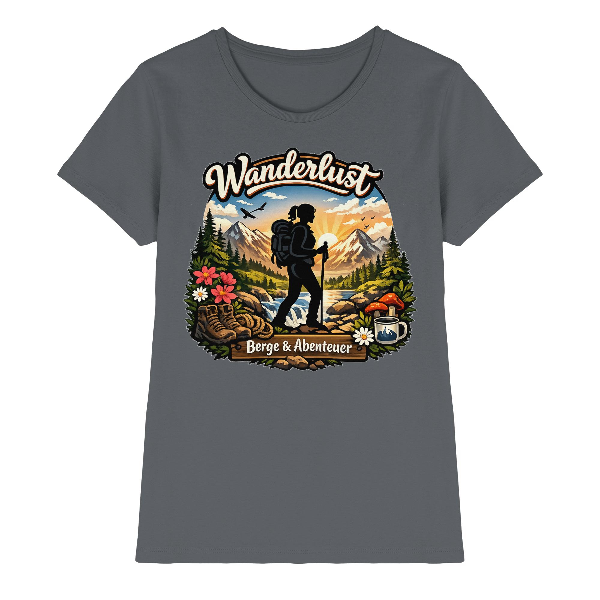 Wanderlust Wandern Outdoor Geschenk - Damen Premium Shirt