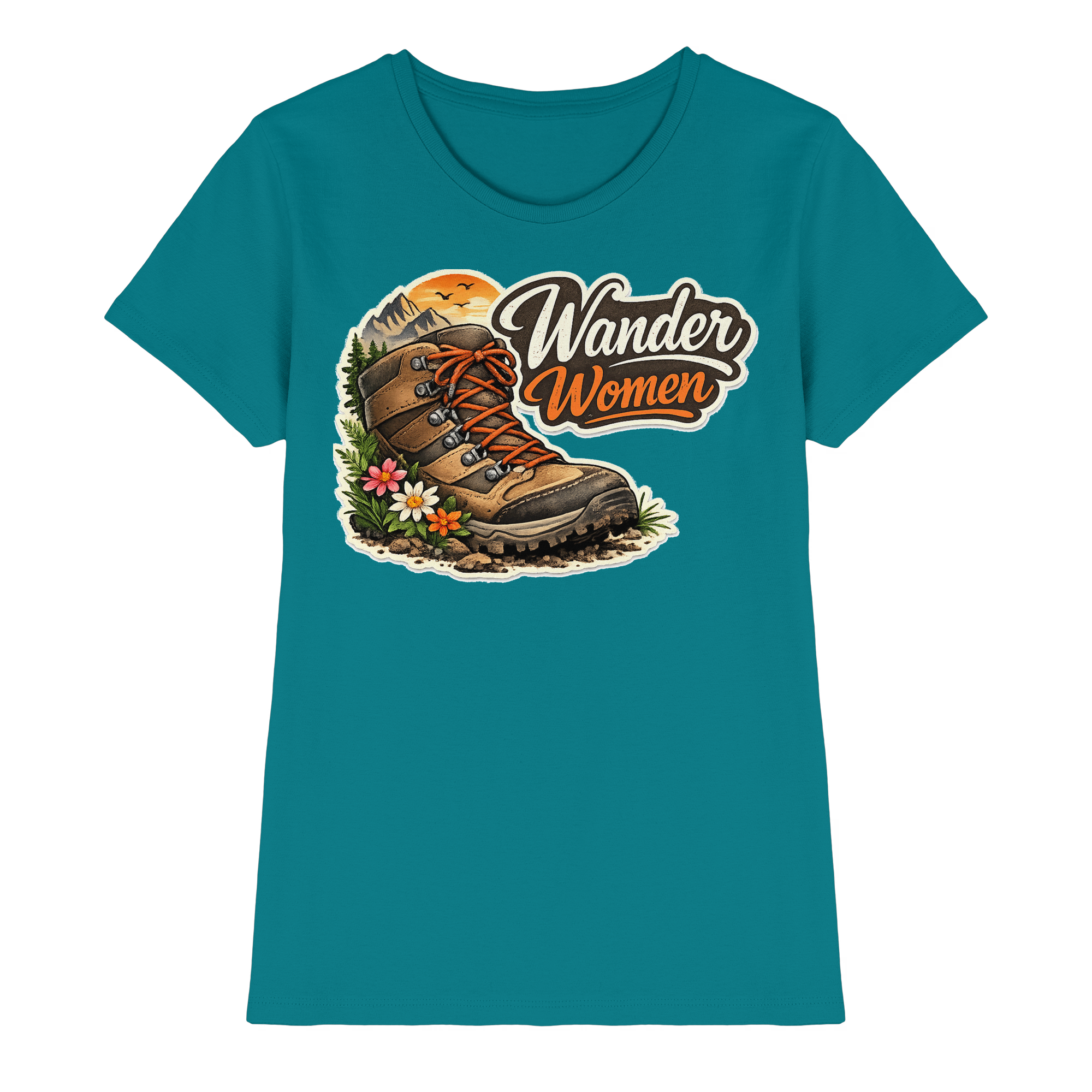Wander Women Wandern Outdoor Geschenk - Damen Premium Shirt