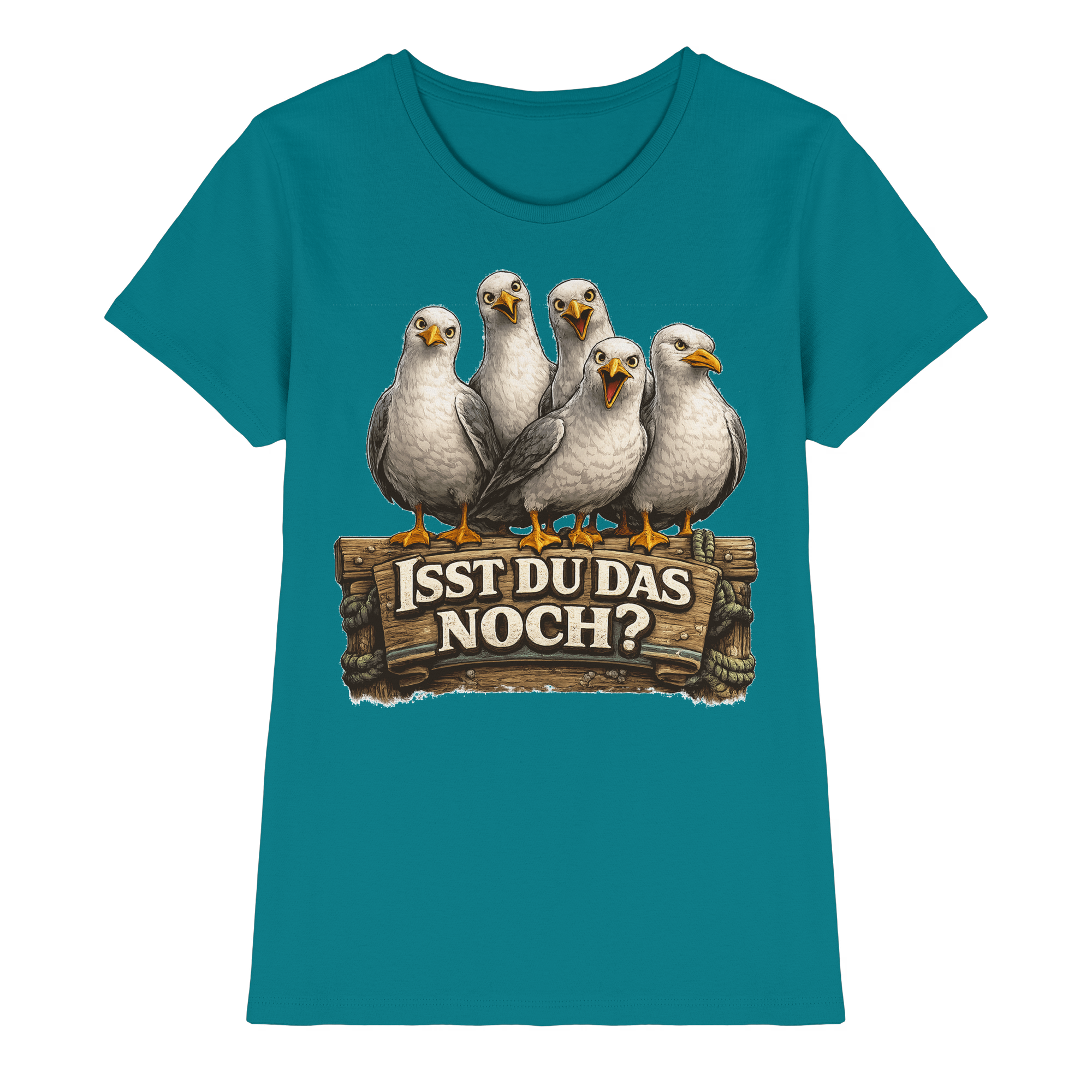 ISST DU DAS NOCH? Lustige Sprüche Möven Küste Meer Ostsee - Damen Premium Shirt