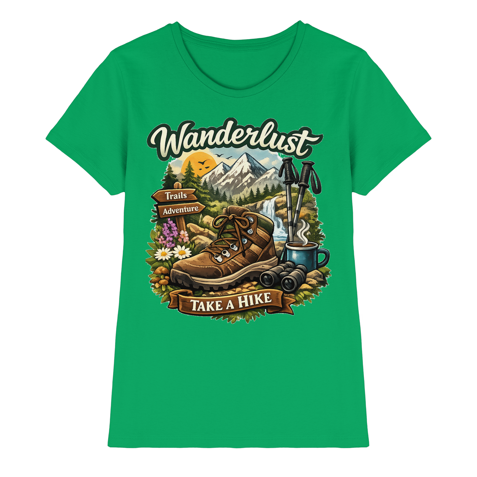 Wanderlust Wandern Outdoor Geschenk - Damen Premium Shirt