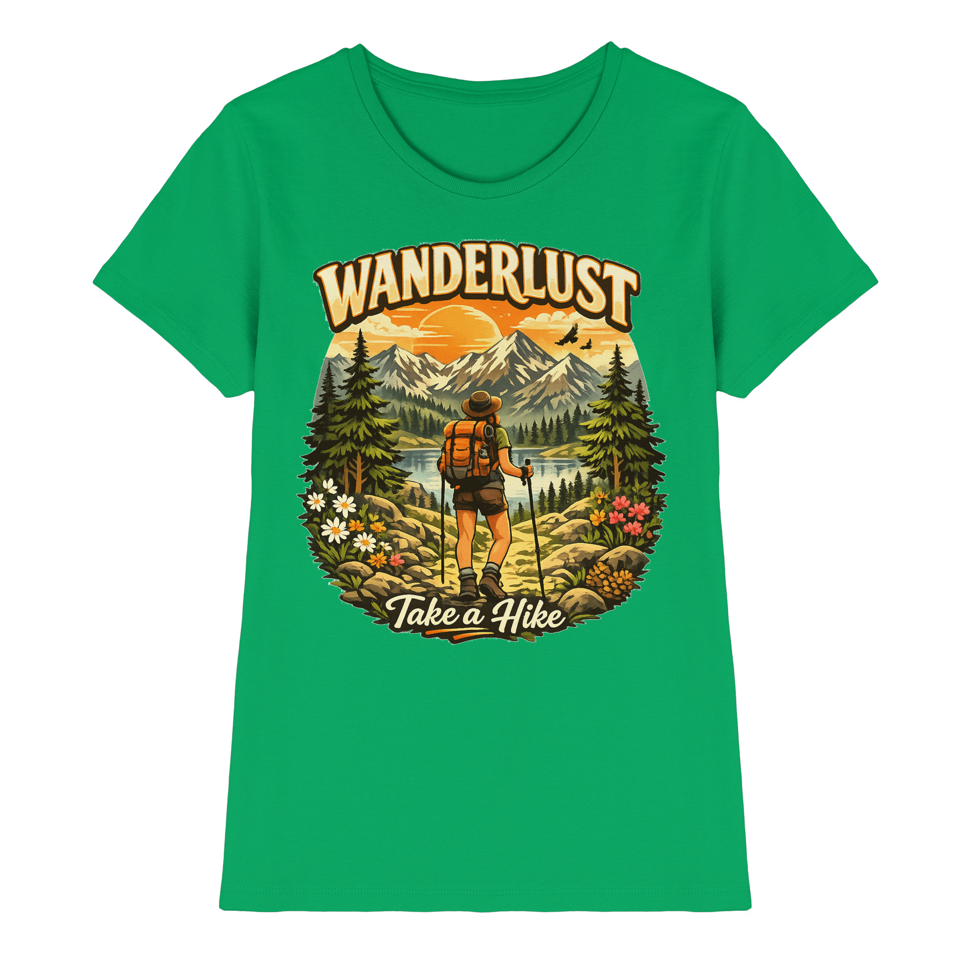 Wanderlust Wandern Outdoor Geschenk - Damen Premium Shirt