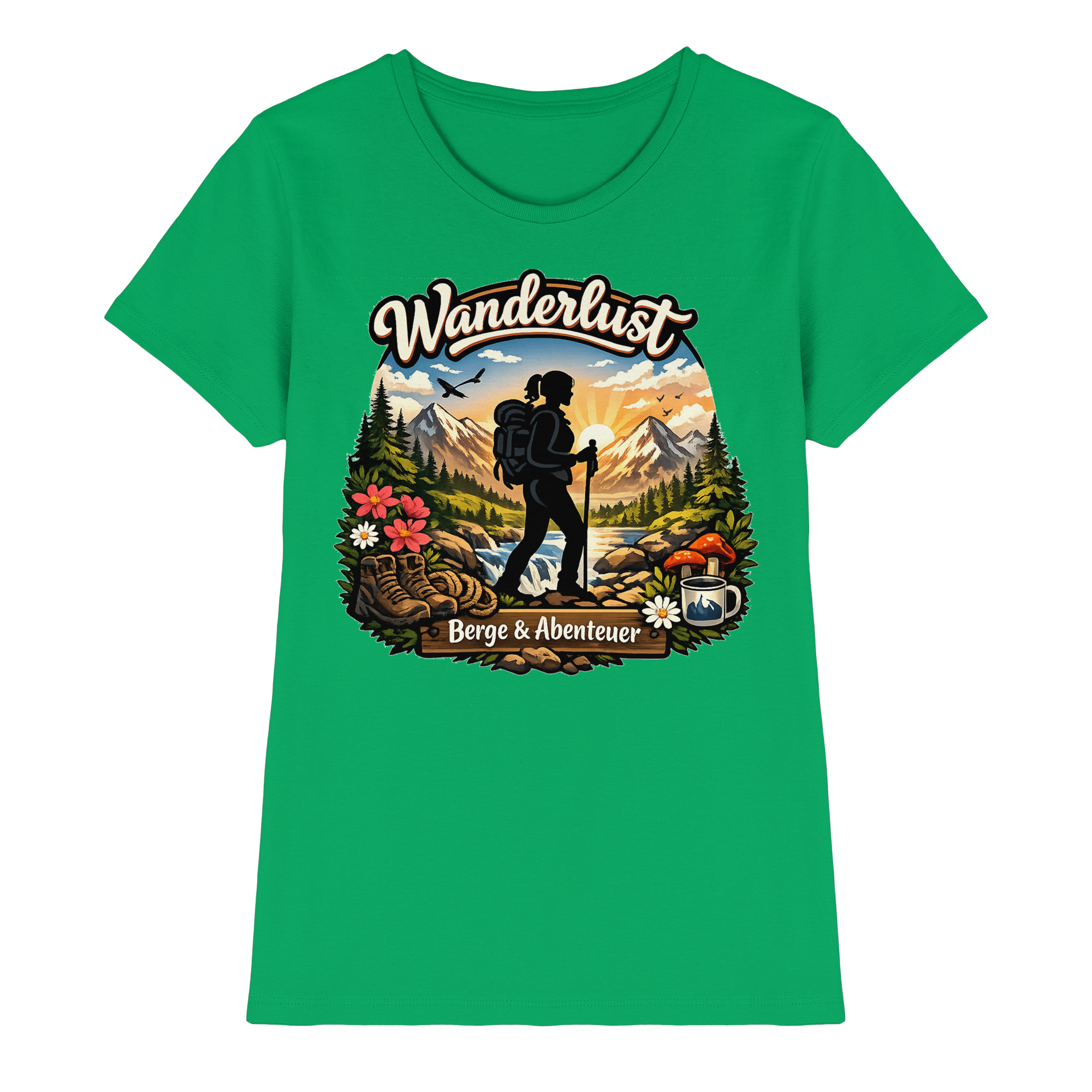 Wanderlust Wandern Outdoor Geschenk - Damen Premium Shirt