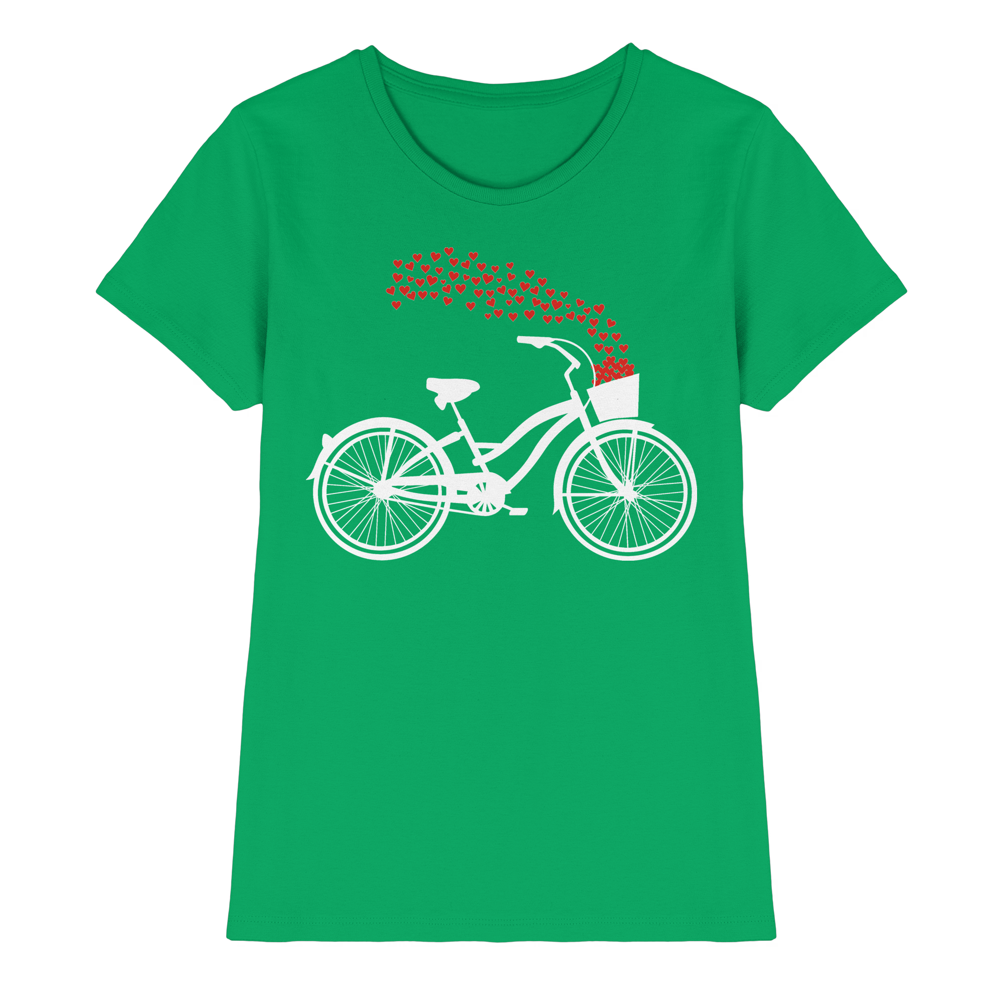 Fahrrad Herzen  - Frauen Premium Shirt