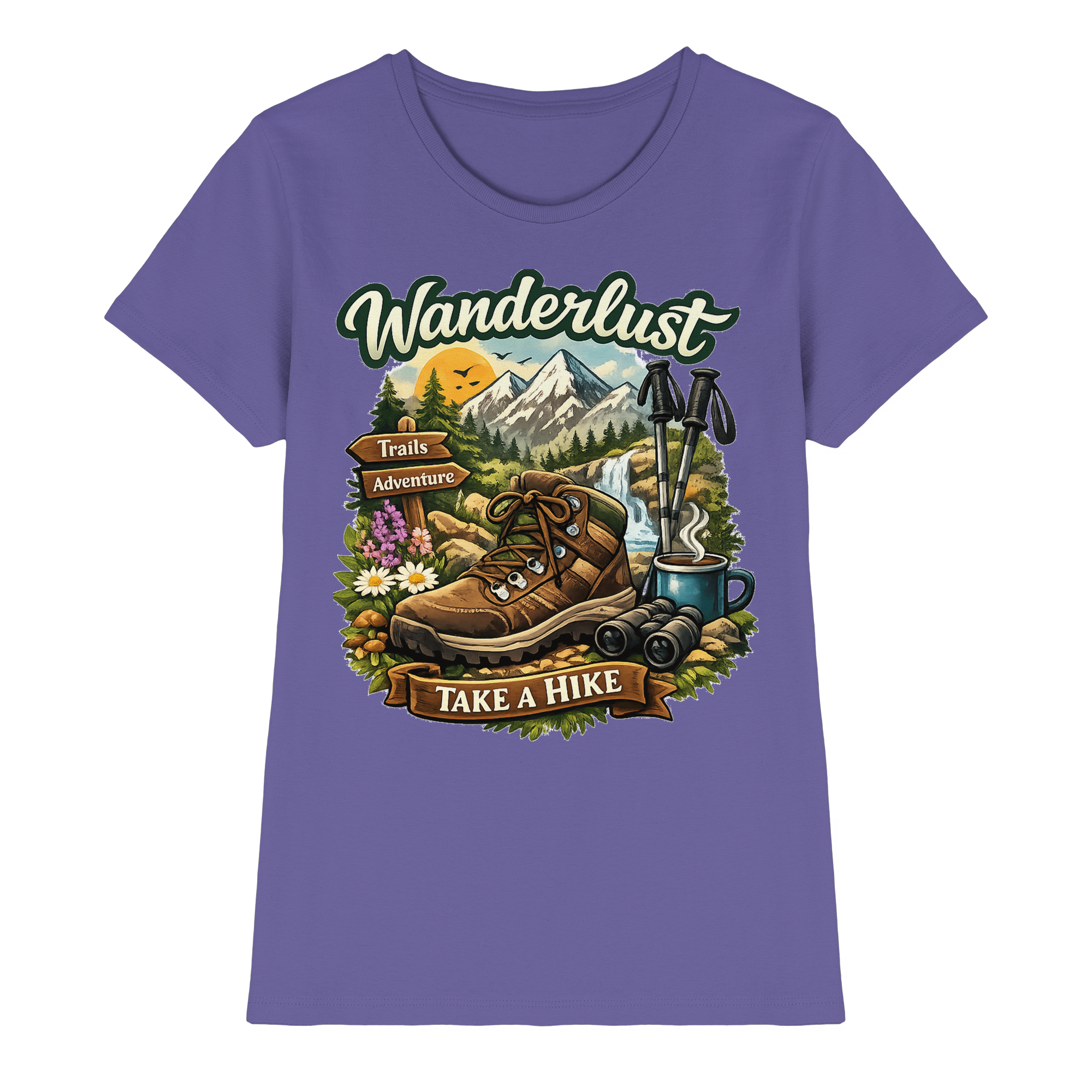 Wanderlust Wandern Outdoor Geschenk - Damen Premium Shirt