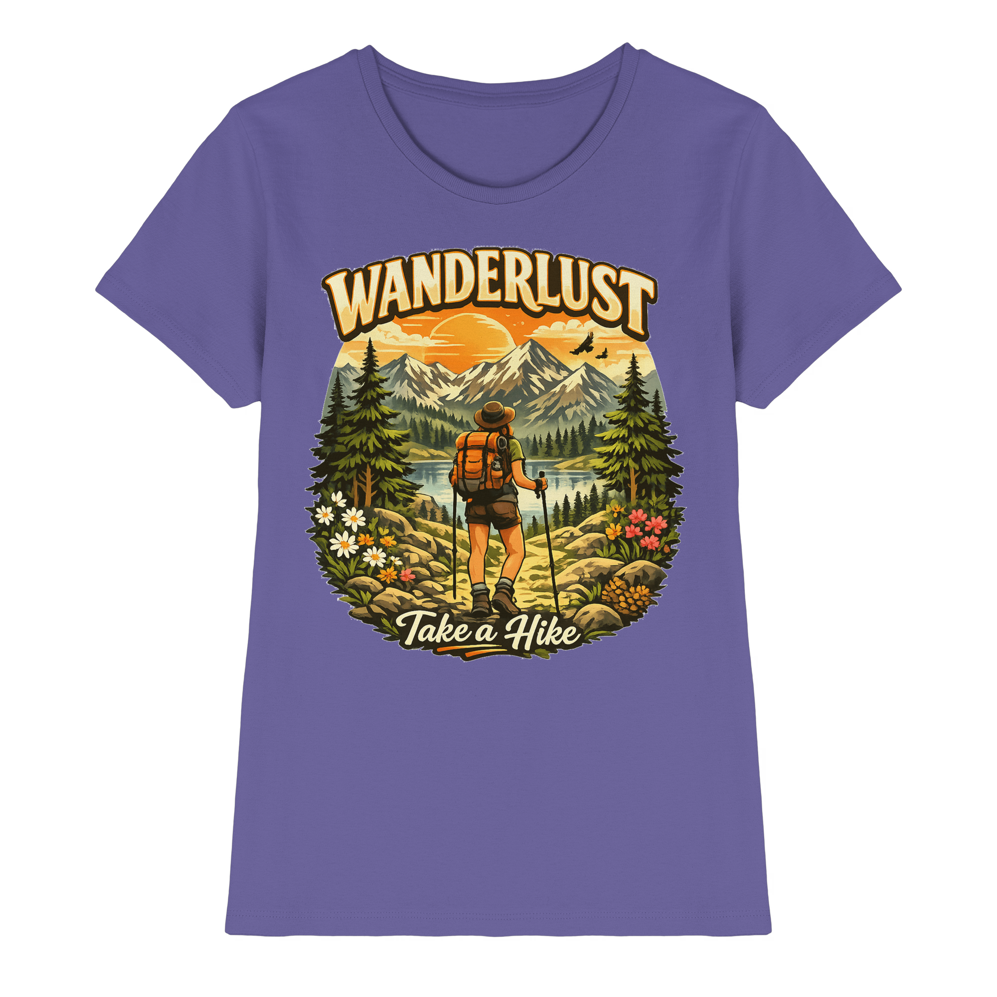 Wanderlust Wandern Outdoor Geschenk - Damen Premium Shirt