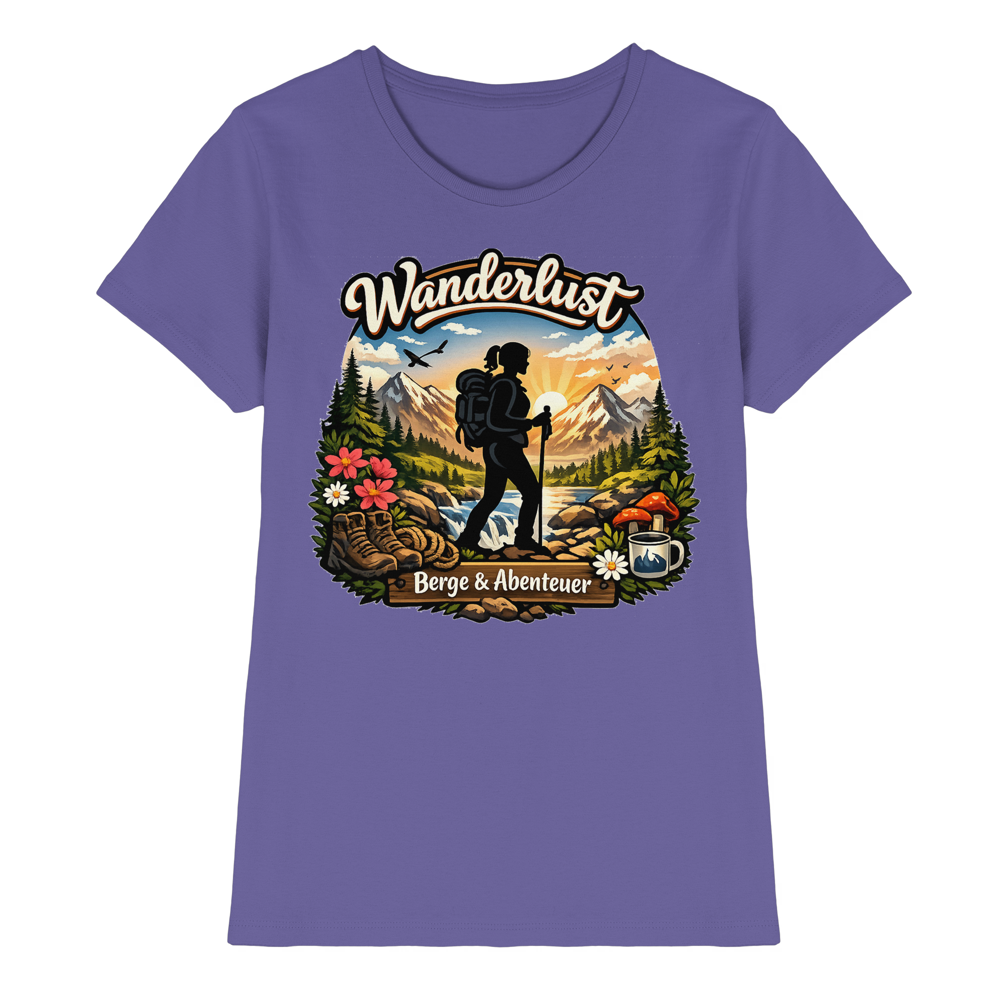 Wanderlust Wandern Outdoor Geschenk - Damen Premium Shirt