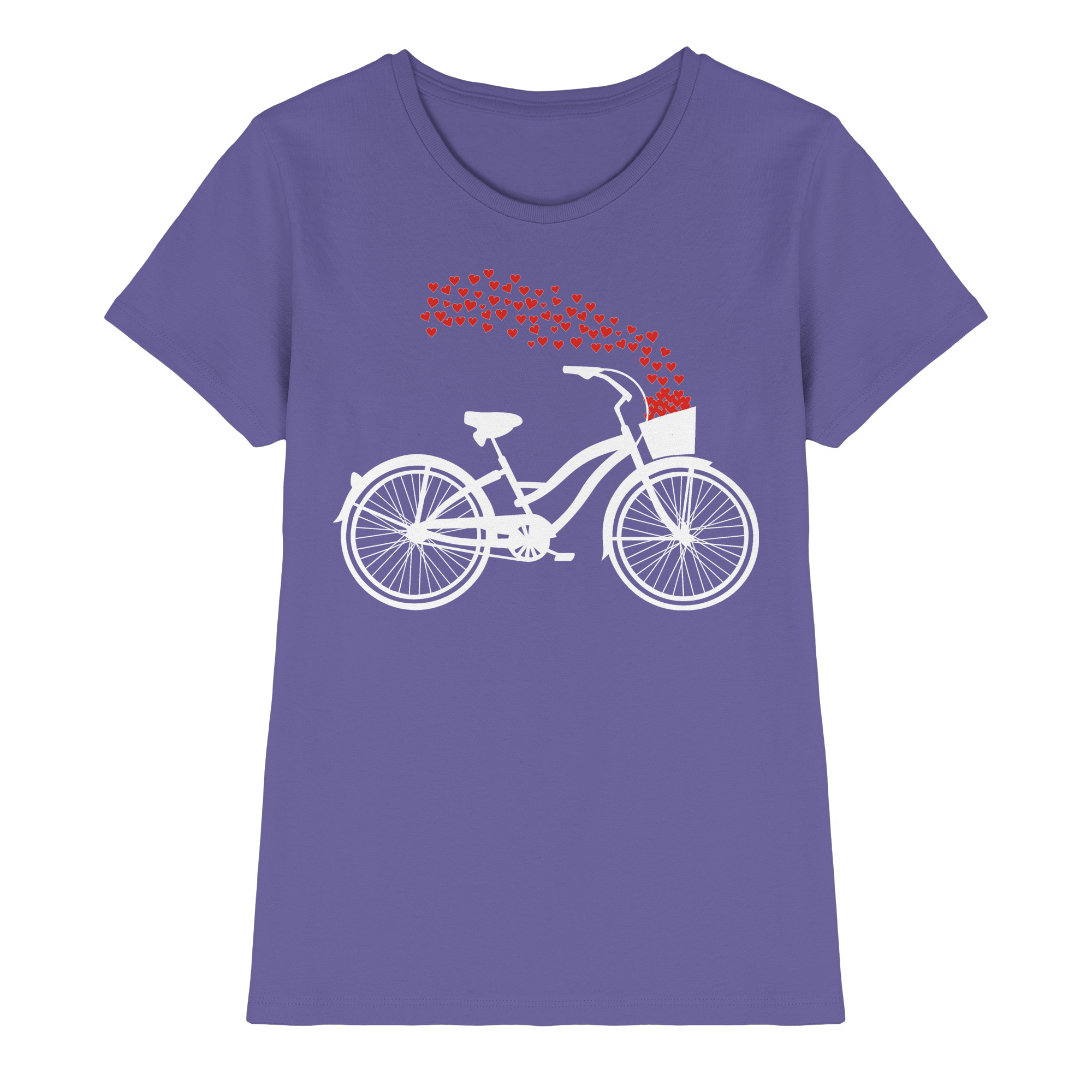 Fahrrad Herzen  - Frauen Premium Shirt