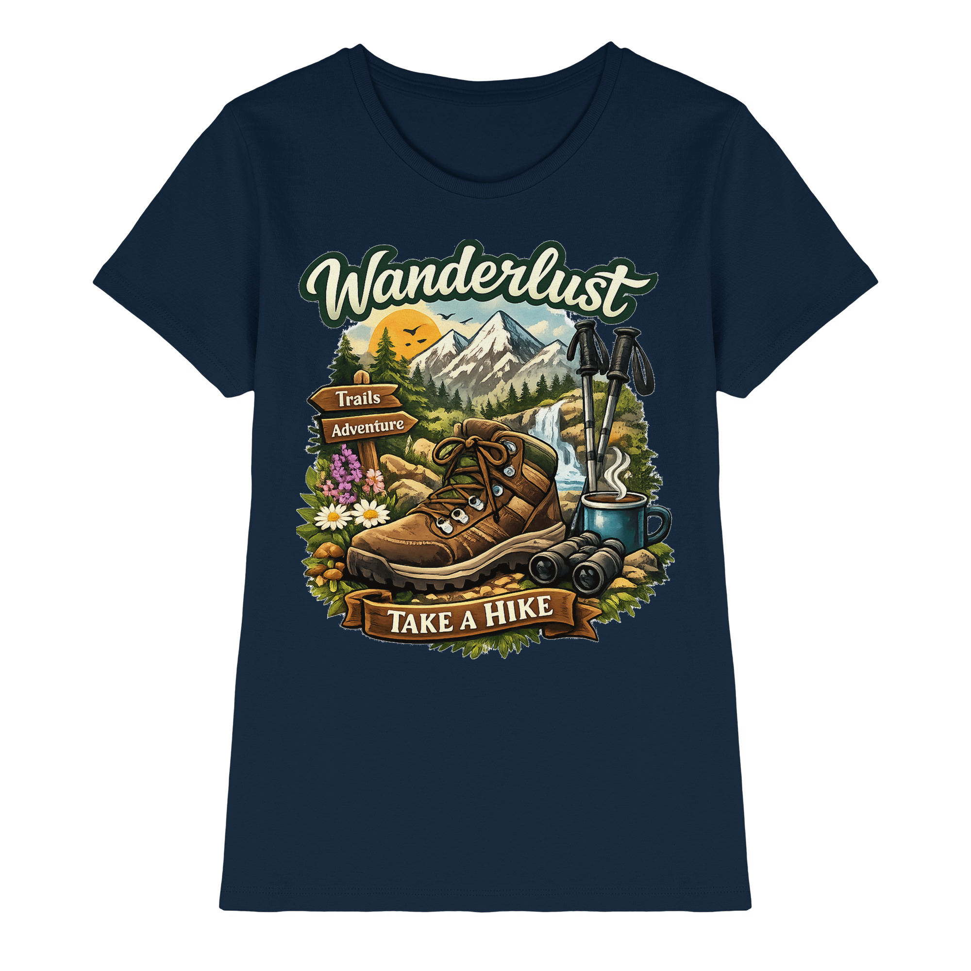 Wanderlust Wandern Outdoor Geschenk - Damen Premium Shirt