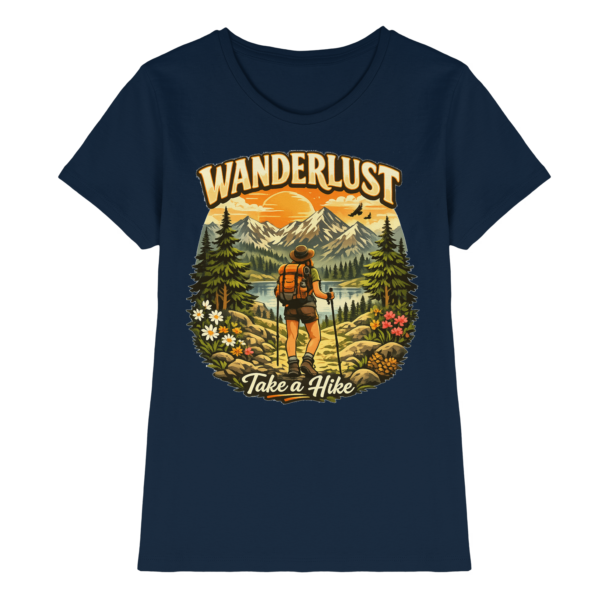 Wanderlust Wandern Outdoor Geschenk - Damen Premium Shirt