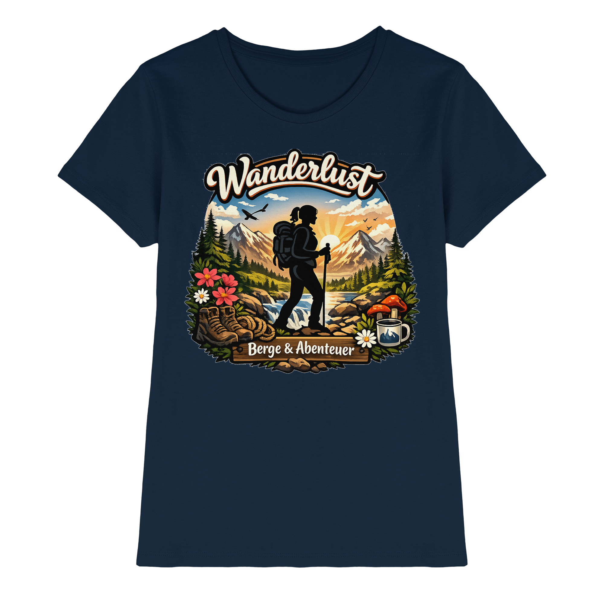 Wanderlust Wandern Outdoor Geschenk - Damen Premium Shirt