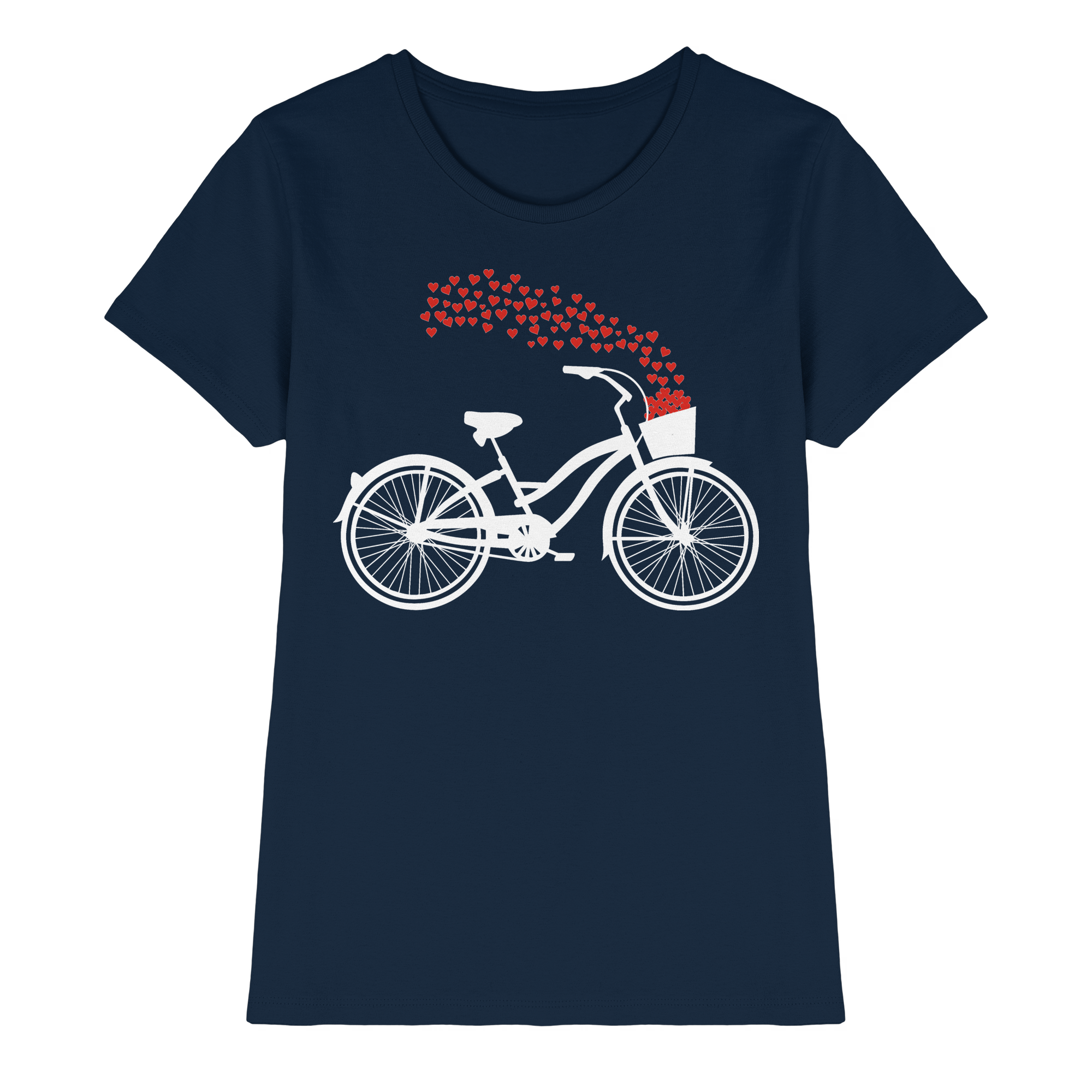 Fahrrad Herzen  - Frauen Premium Shirt
