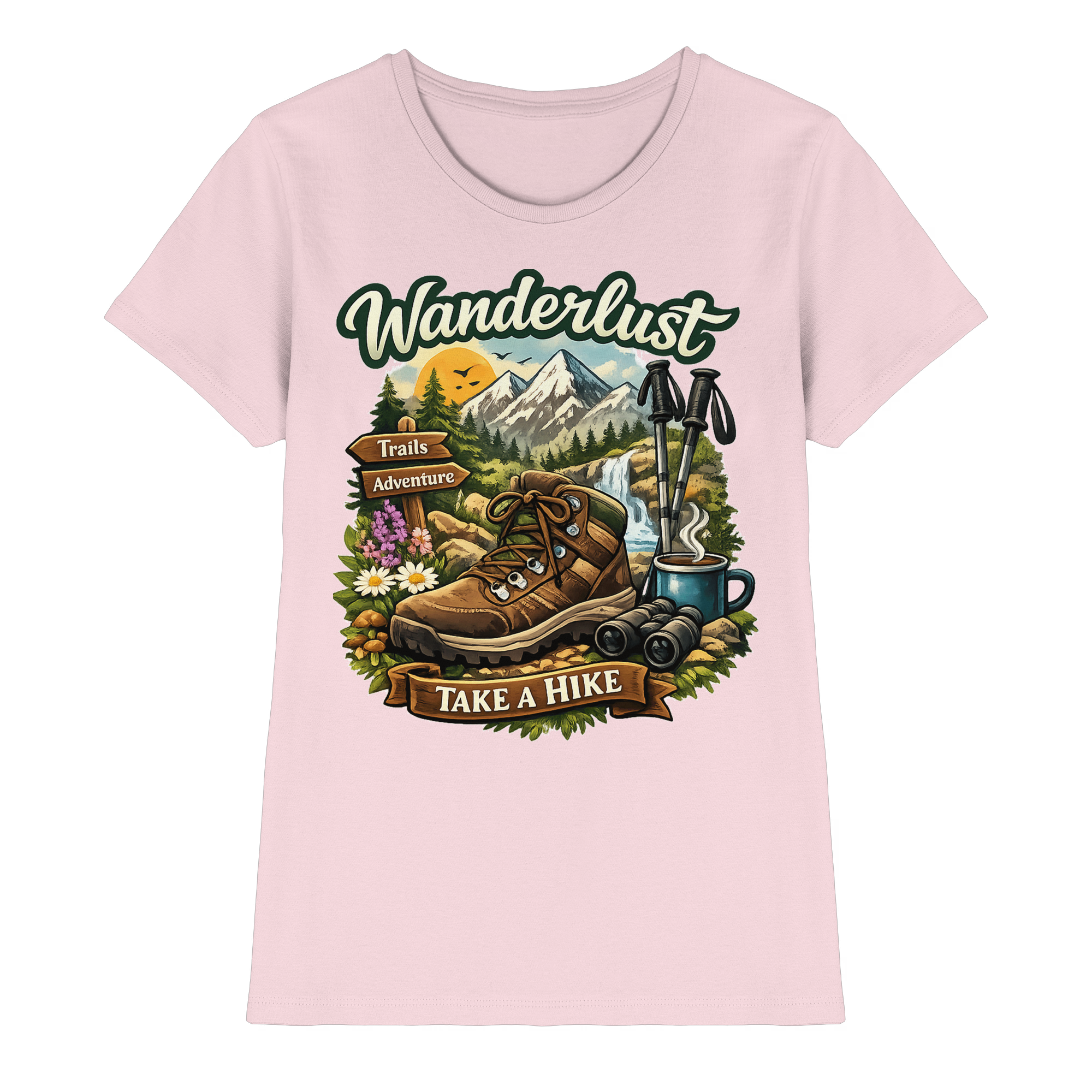 Wanderlust Wandern Outdoor Geschenk - Damen Premium Shirt