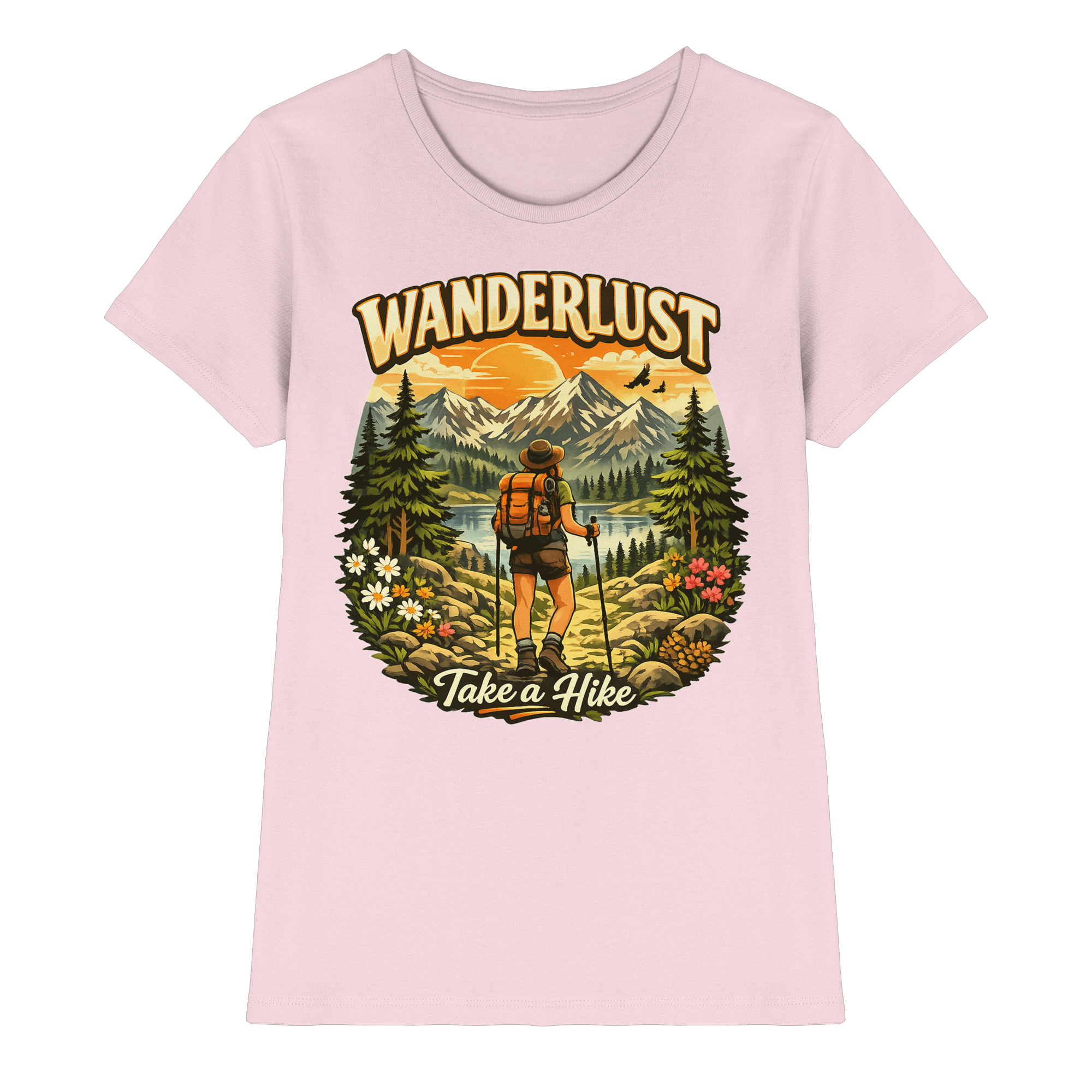 Wanderlust Wandern Outdoor Geschenk - Damen Premium Shirt
