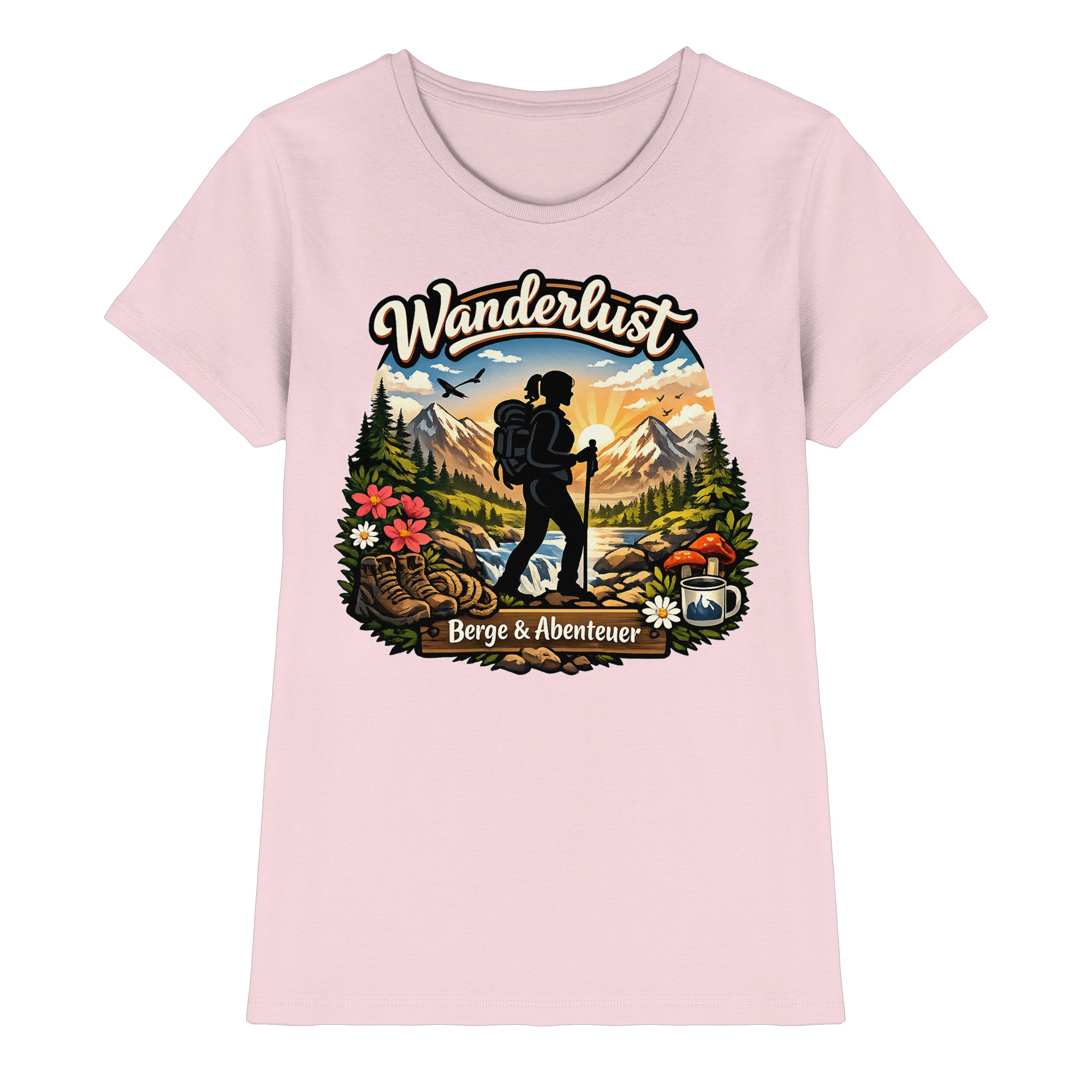 Wanderlust Wandern Outdoor Geschenk - Damen Premium Shirt