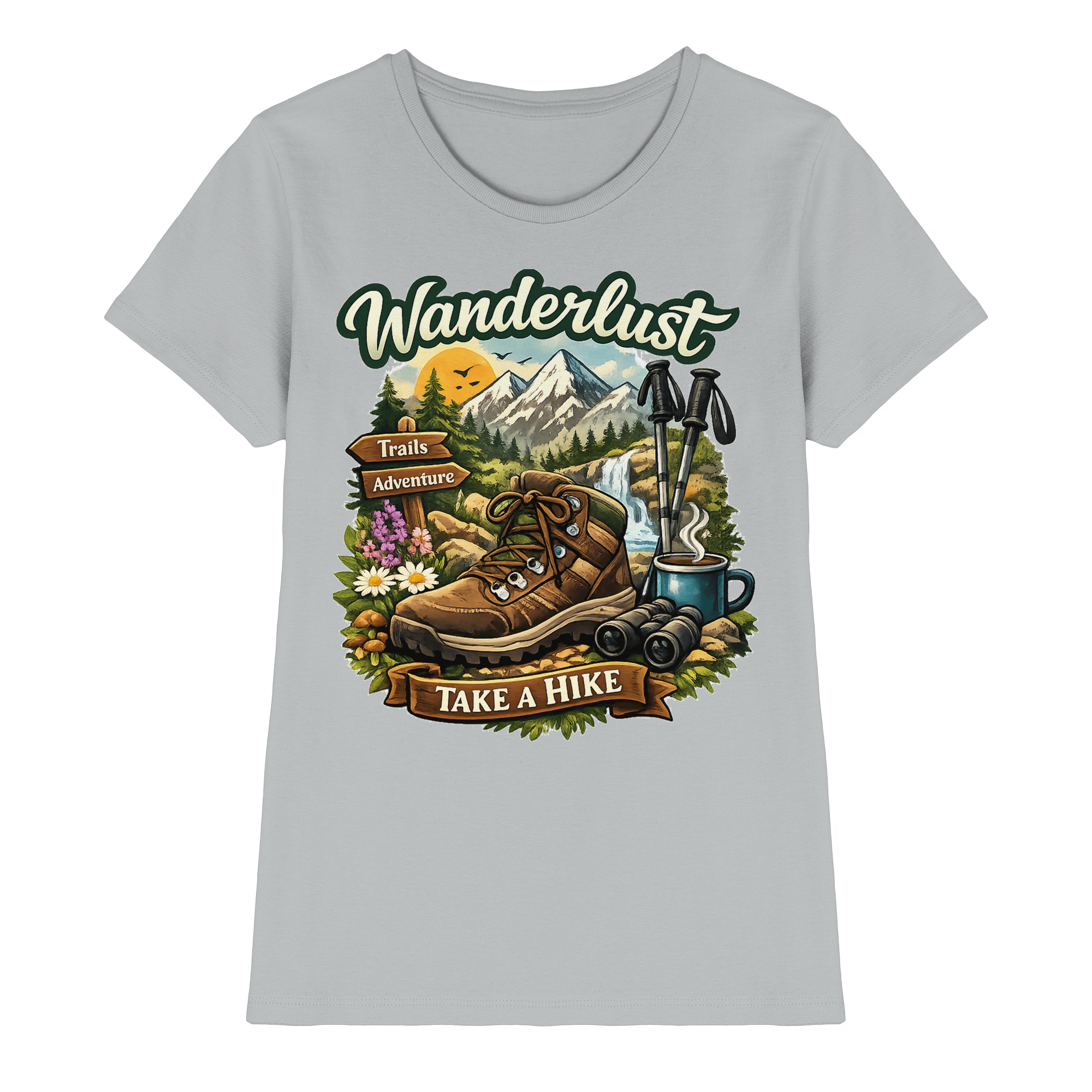 Wanderlust Wandern Outdoor Geschenk - Damen Premium Shirt
