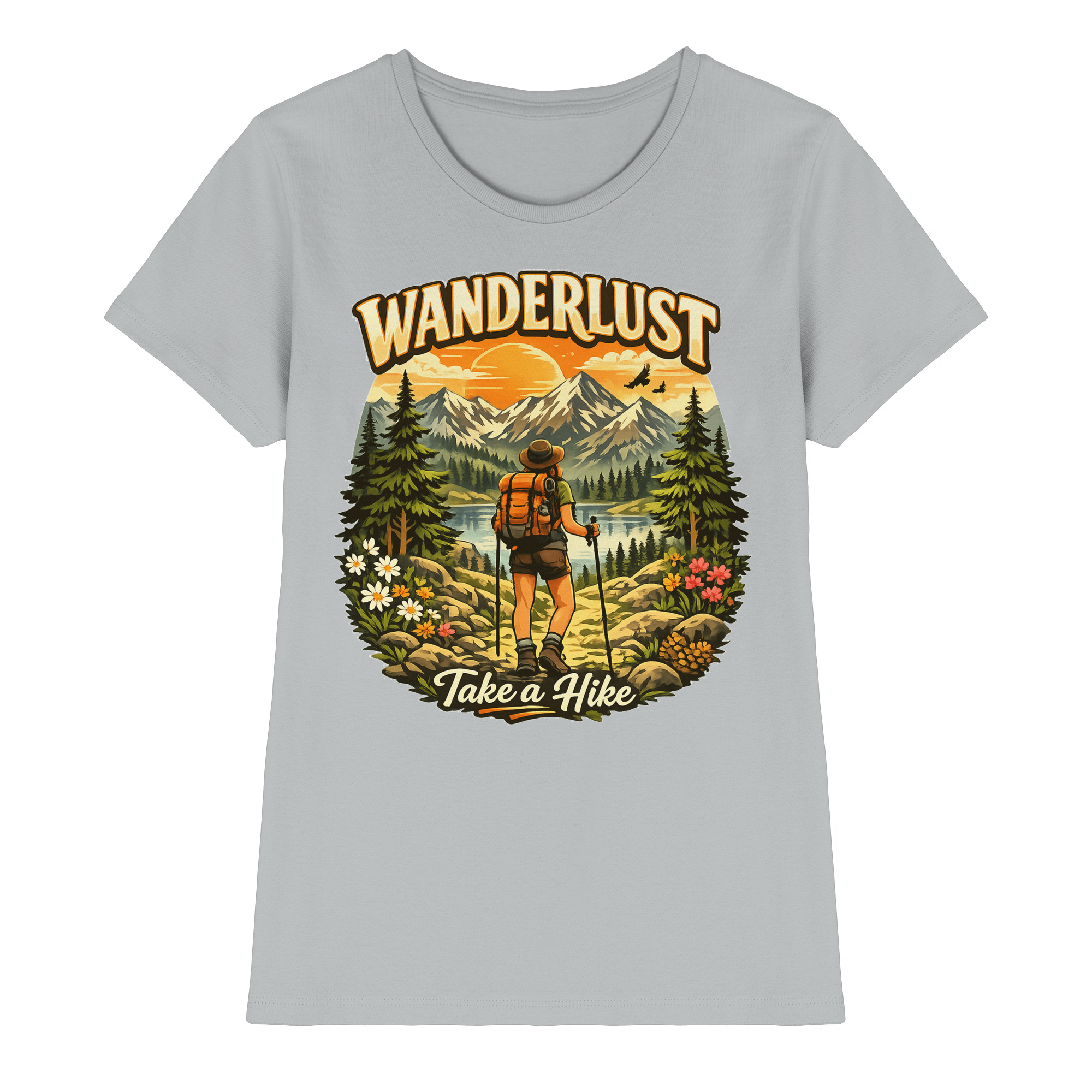 Wanderlust Wandern Outdoor Geschenk - Damen Premium Shirt