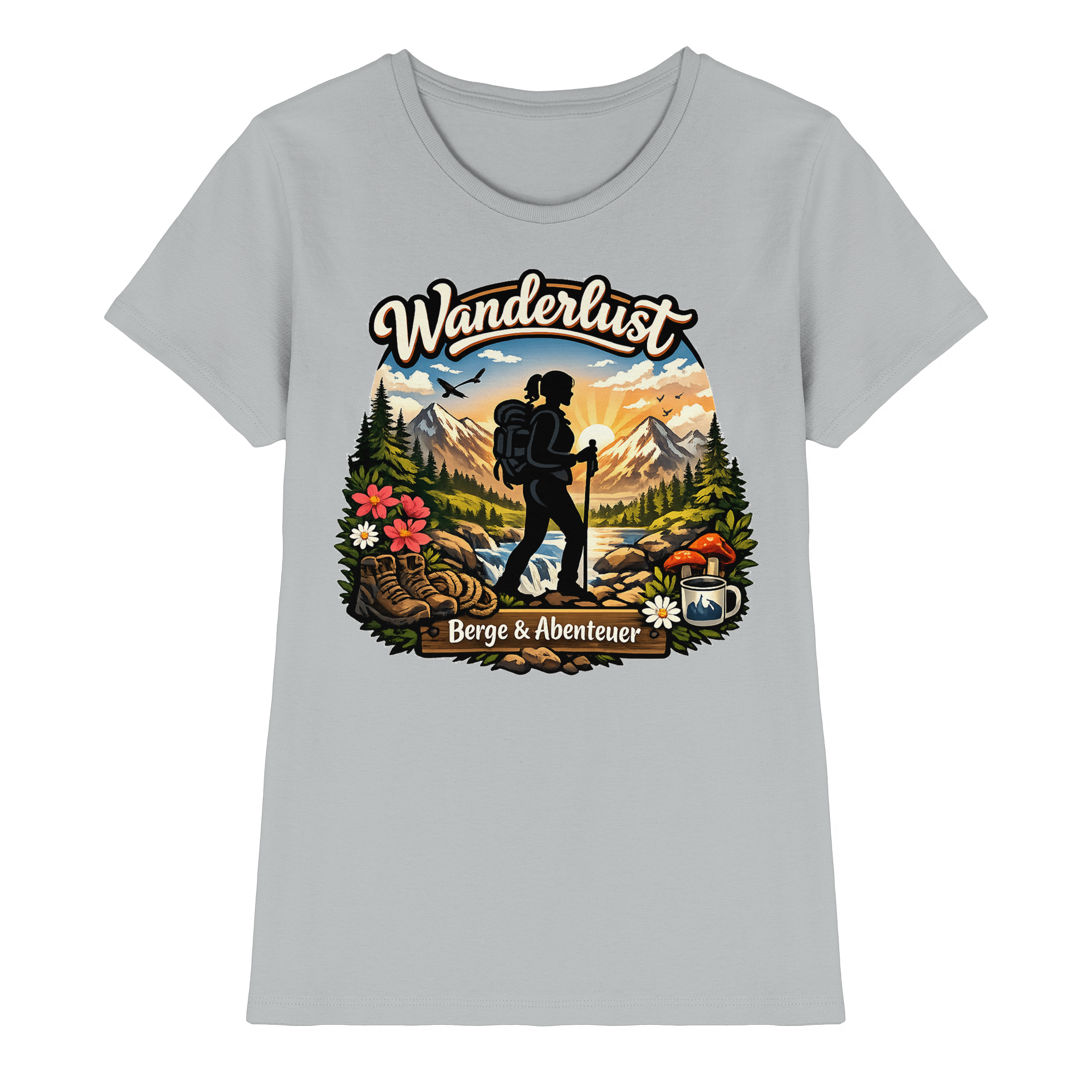 Wanderlust Wandern Outdoor Geschenk - Damen Premium Shirt