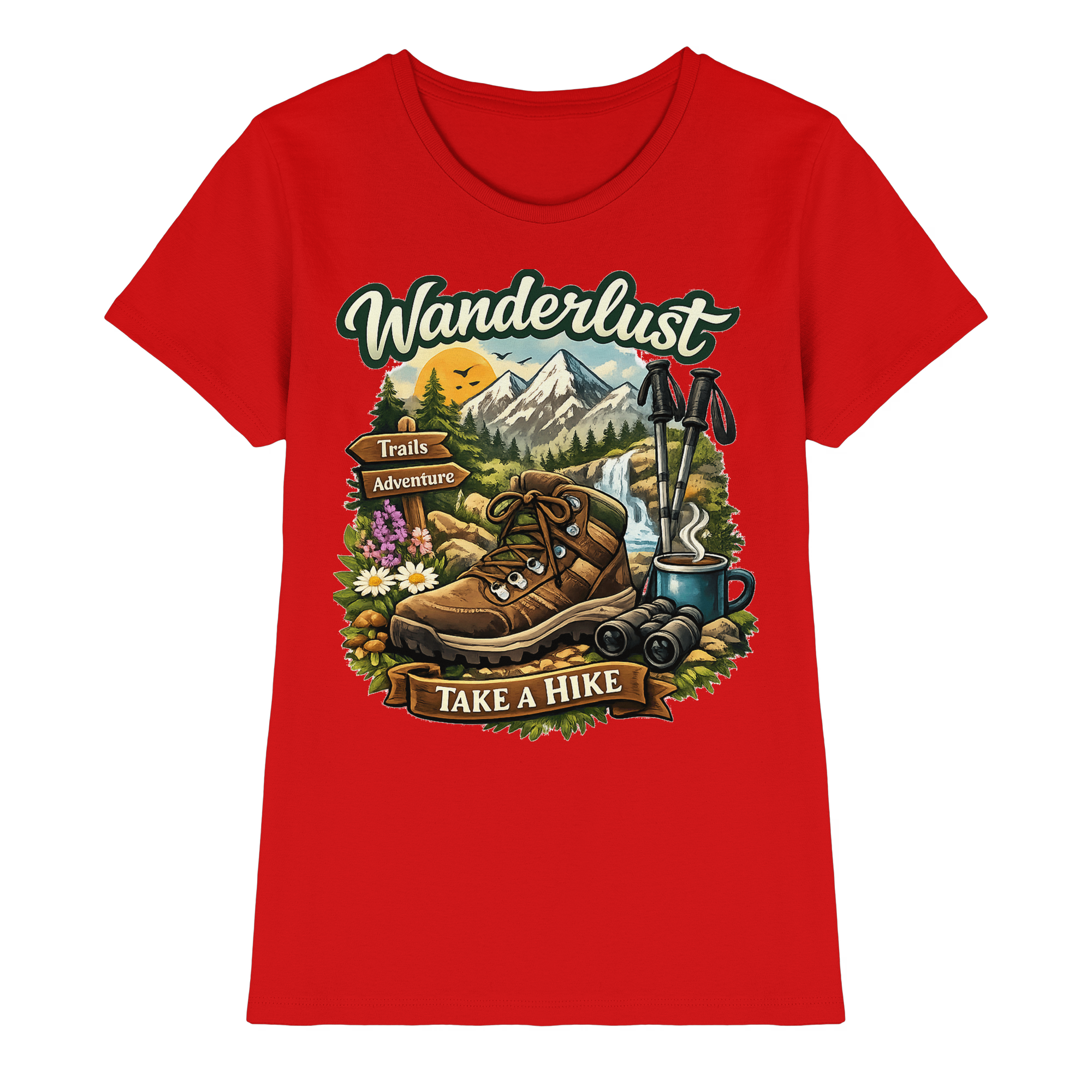 Wanderlust Wandern Outdoor Geschenk - Damen Premium Shirt