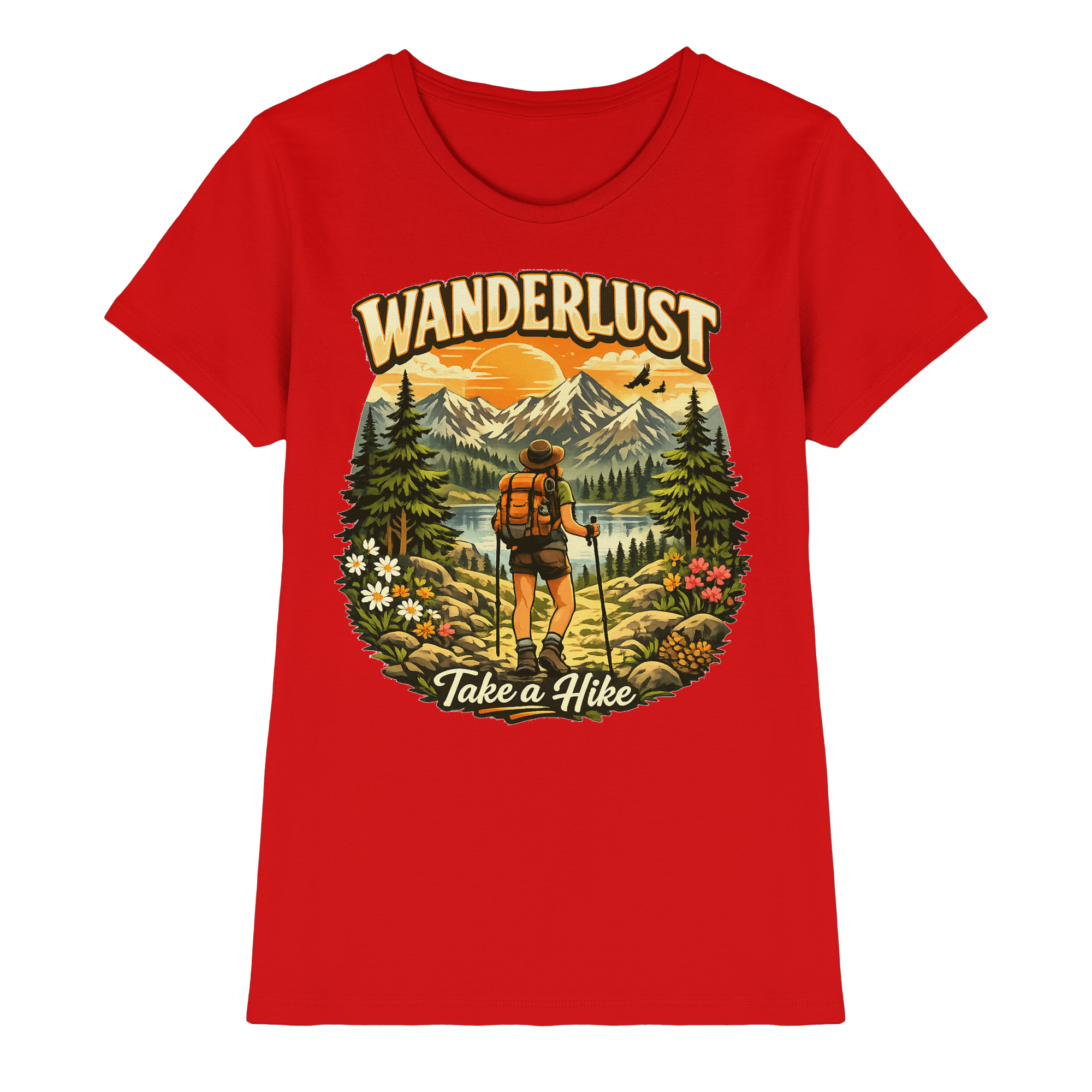 Wanderlust Wandern Outdoor Geschenk - Damen Premium Shirt