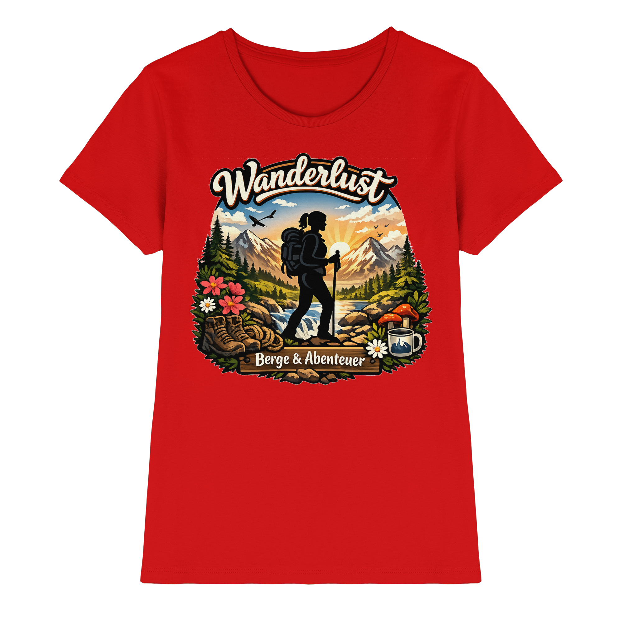 Wanderlust Wandern Outdoor Geschenk - Damen Premium Shirt
