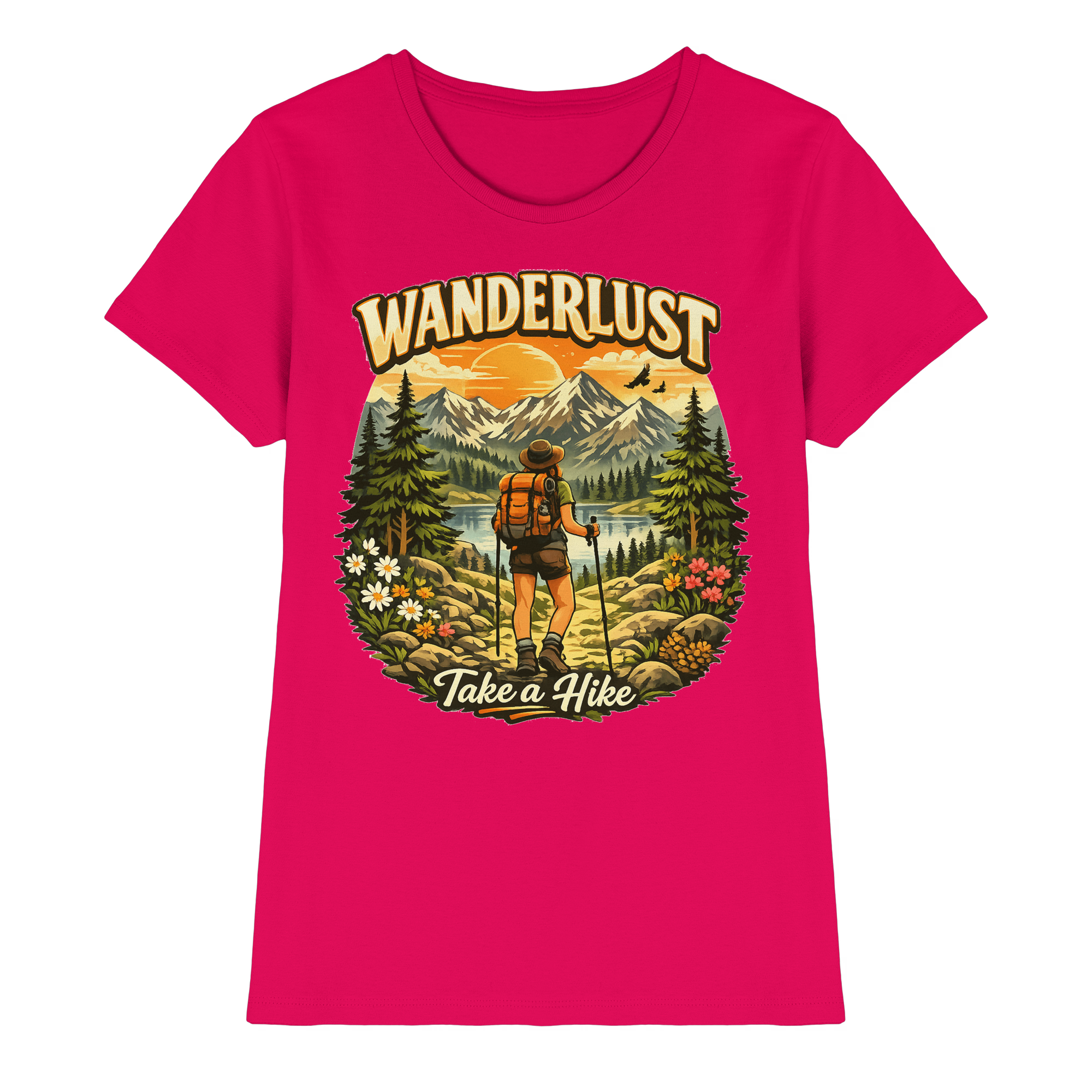 Wanderlust Wandern Outdoor Geschenk - Damen Premium Shirt