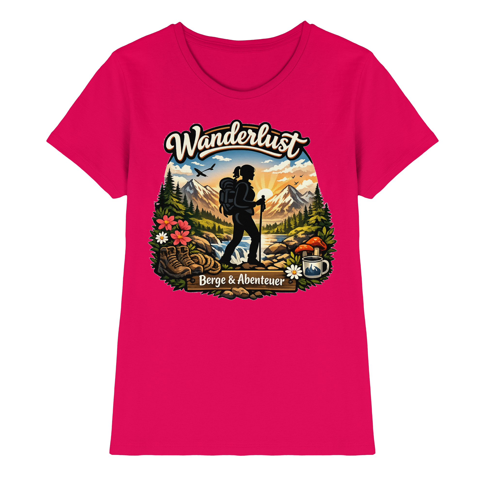 Wanderlust Wandern Outdoor Geschenk - Damen Premium Shirt