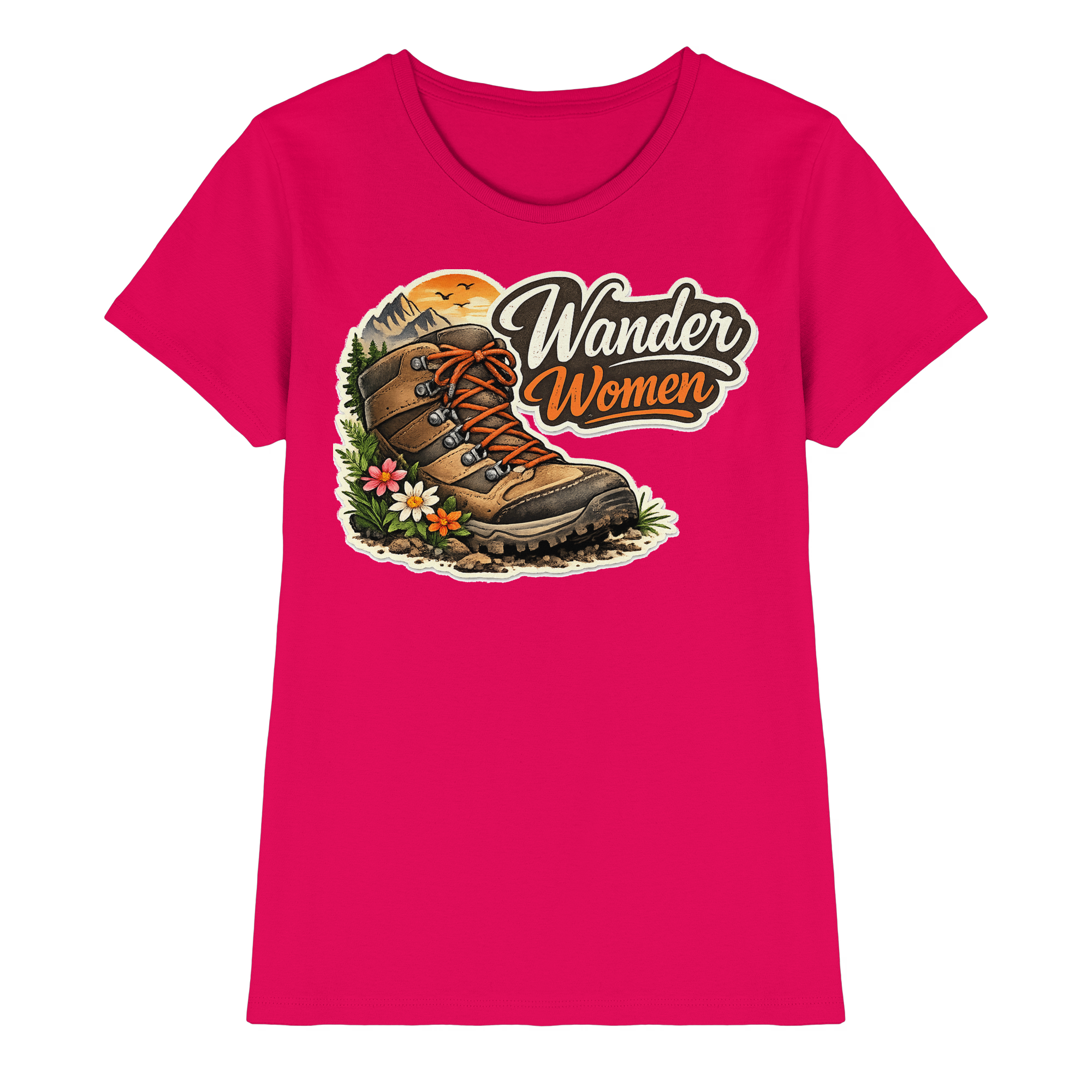 Wander Women Wandern Outdoor Geschenk - Damen Premium Shirt