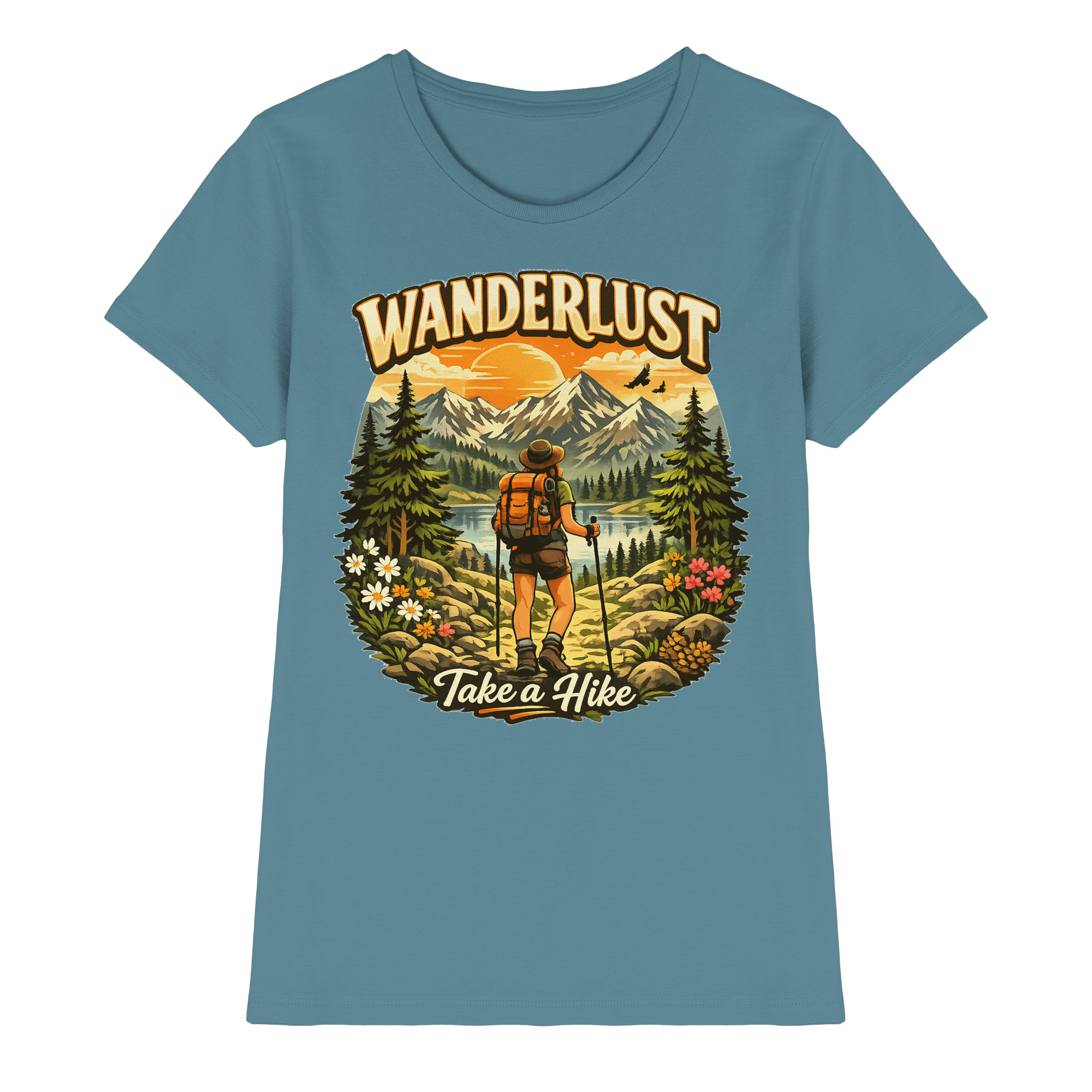 Wanderlust Wandern Outdoor Geschenk - Damen Premium Shirt