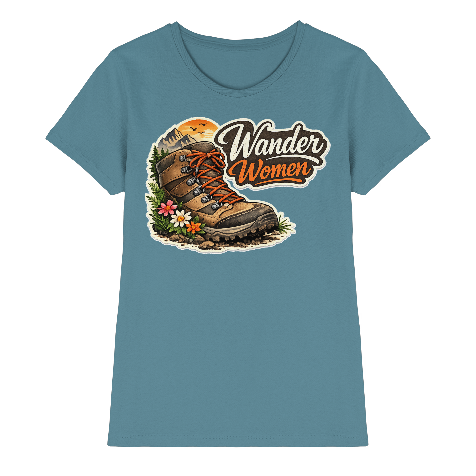Wander Women Wandern Outdoor Geschenk - Damen Premium Shirt
